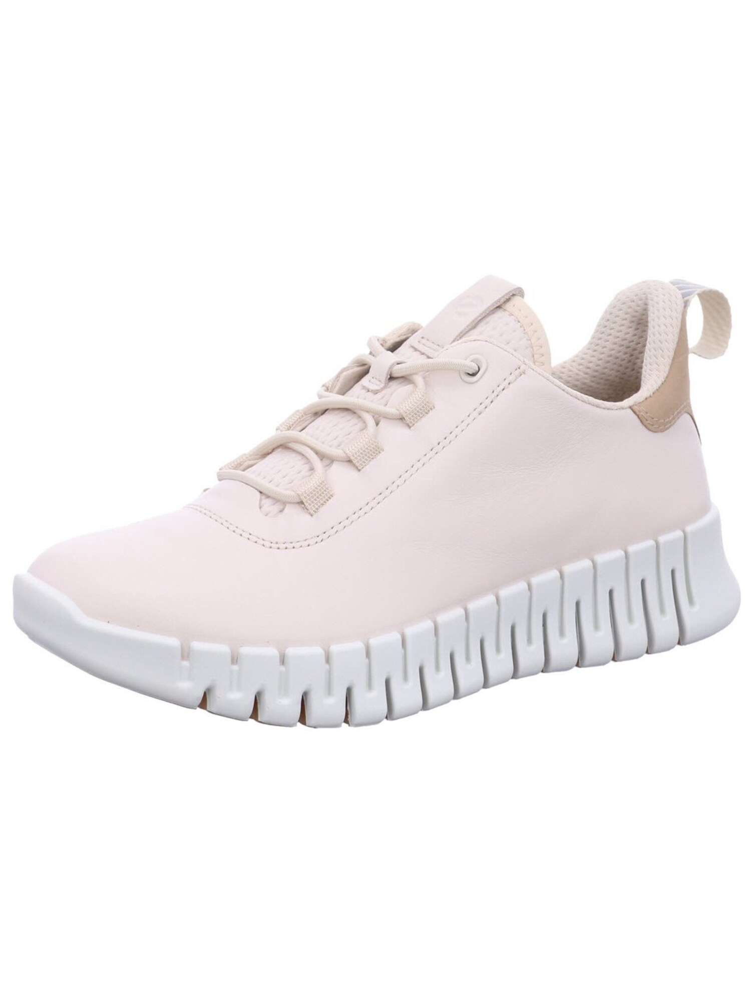 Ecco Sneakers Laag 'Schnürschuh Damen 218203 60720 Echtleder In Beige' Beige
