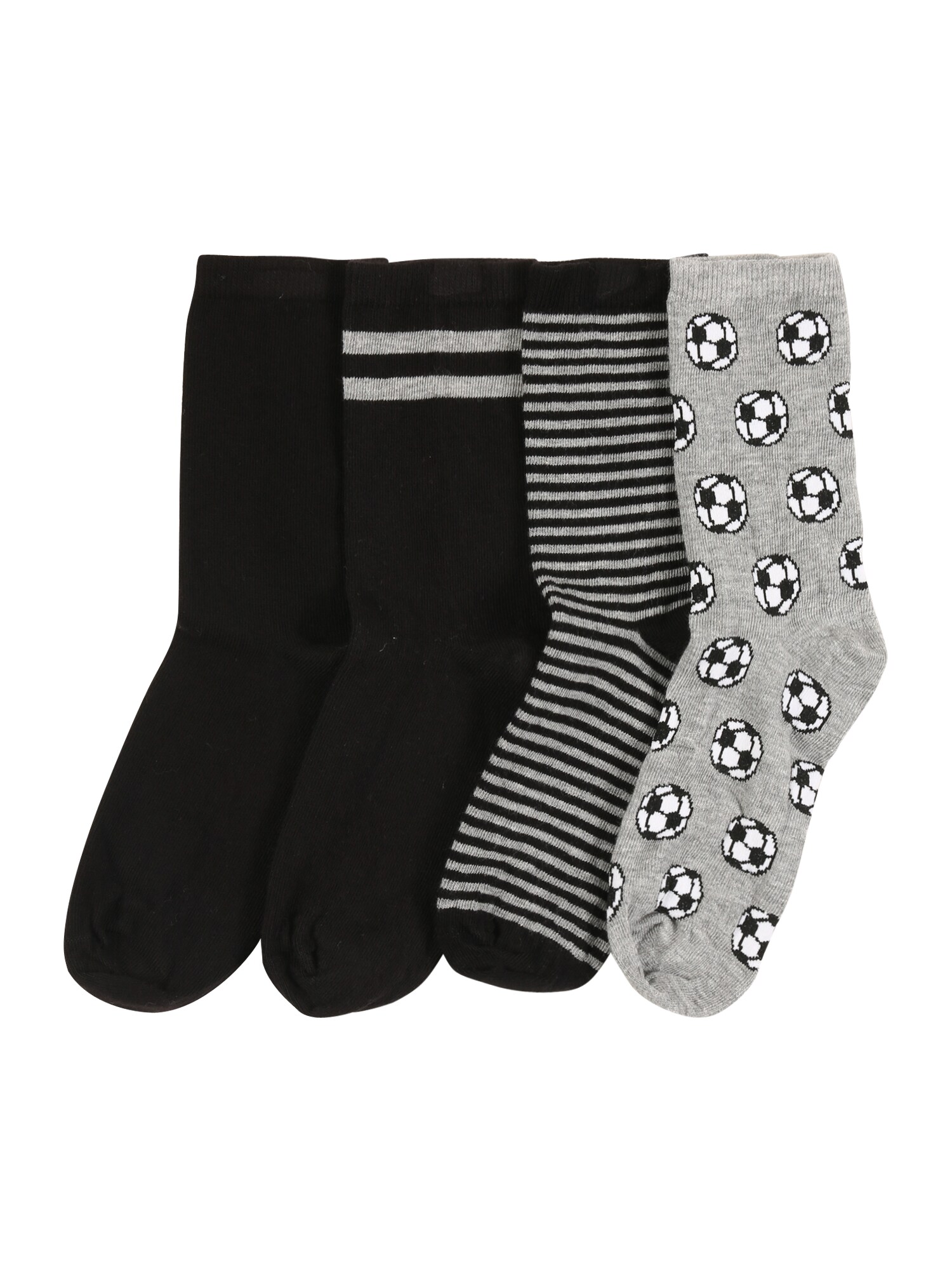 NAME IT Kojinės 'FOOTBALL'  juoda / pilka