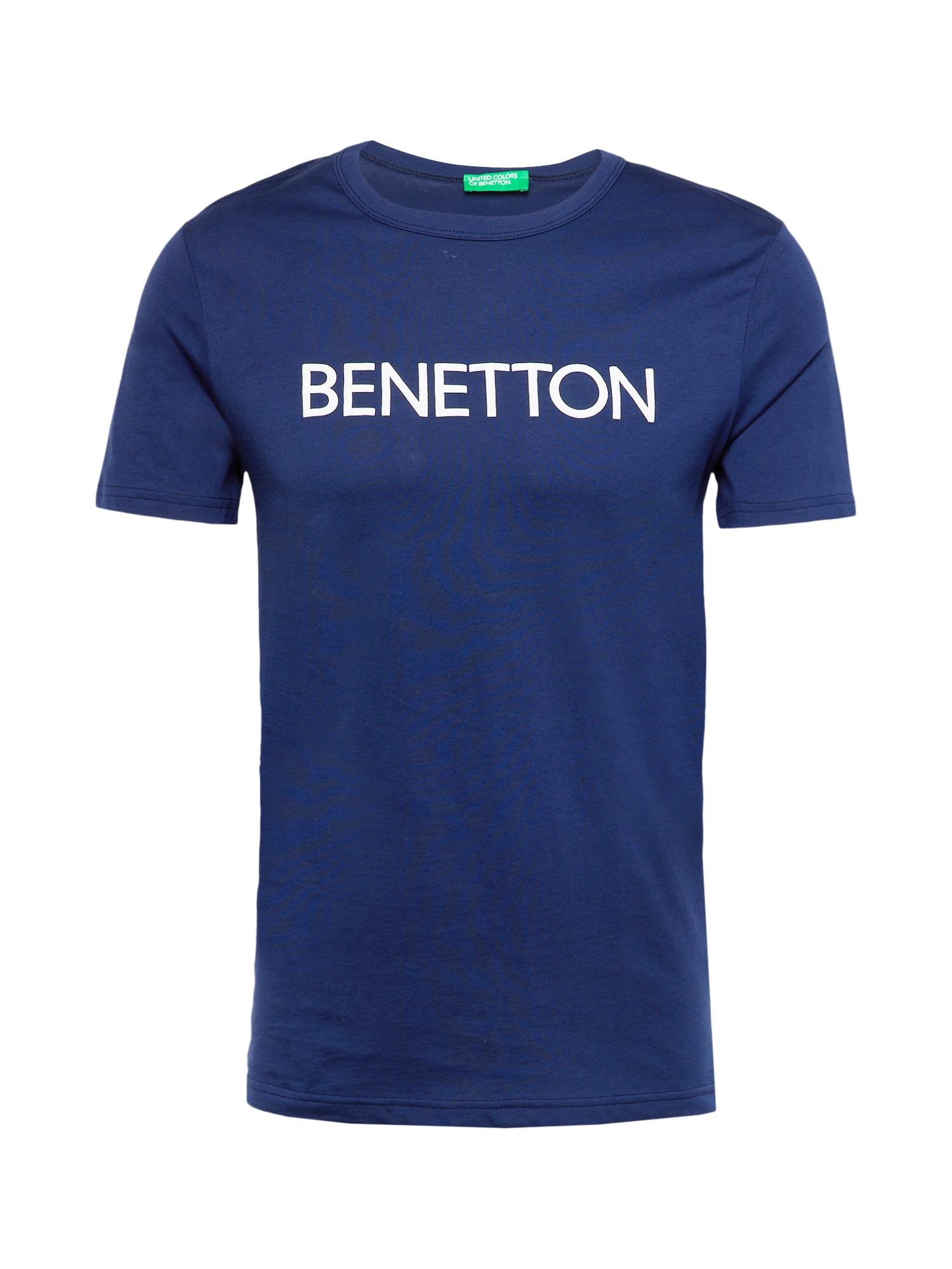Мъже > Дрехи > Тениски > Тениски с къси ръкави UNITED COLORS OF BENETTON Тениска  сапфирено синьо / бяло