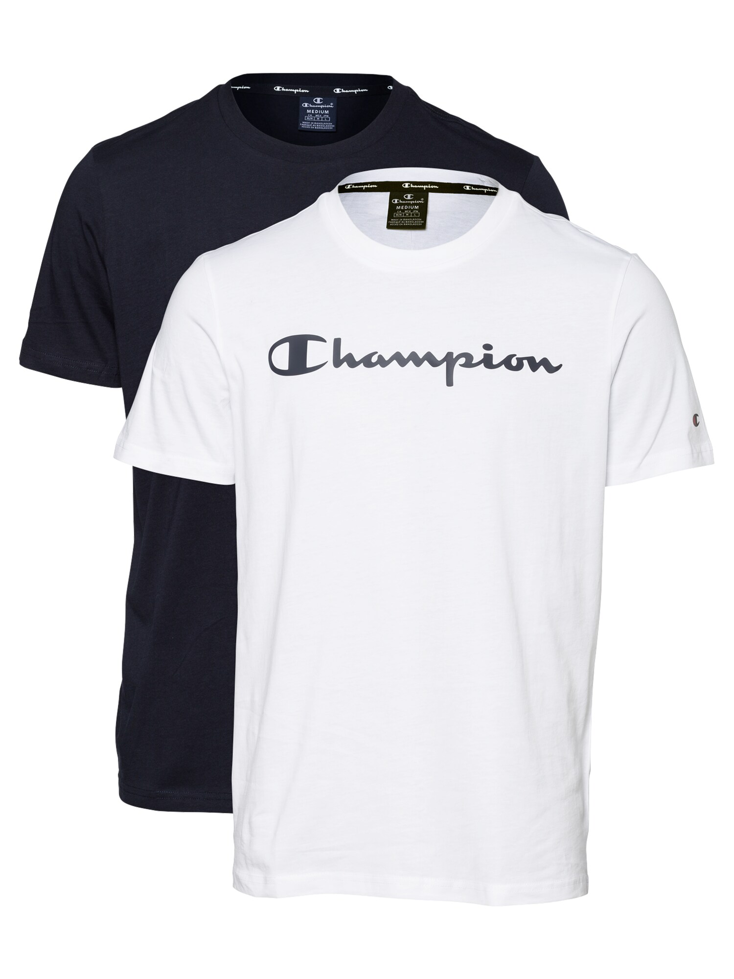 Champion Authentic Athletic Apparel Marškinėliai  balta / nakties mėlyna