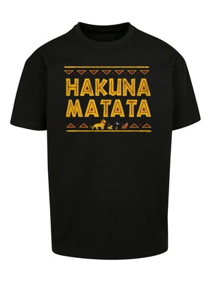 F4NT4STIC Shirt ‘König der Löwen Film Hakuna Matata’ Bruin / Curry / Wijnrood / Zwart