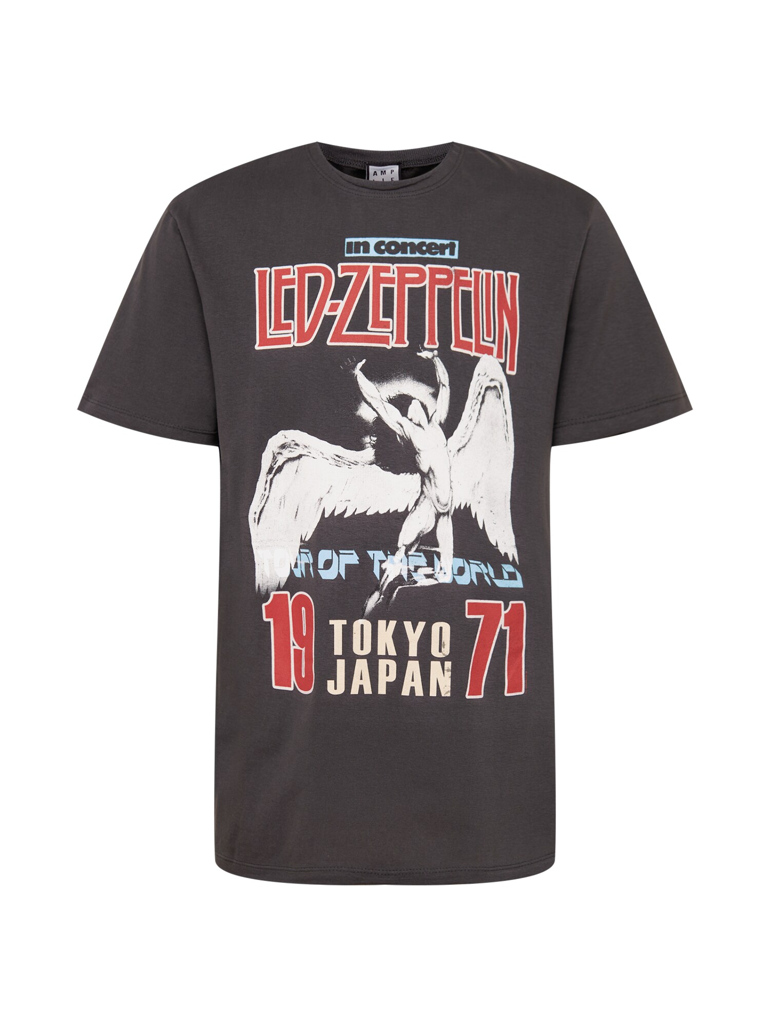 AMPLIFIED Marškinėliai 'LED ZEPPELIN - TOKYO 71' antracito spalva / balta / raudona / šviesiai mėlyna