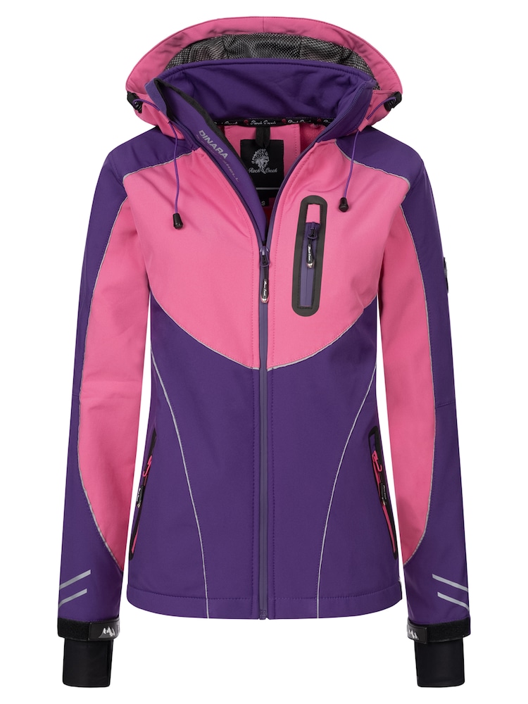Rock Creek Outdoorjacke Damen Größe M dunkellila / hellpink / schwarz