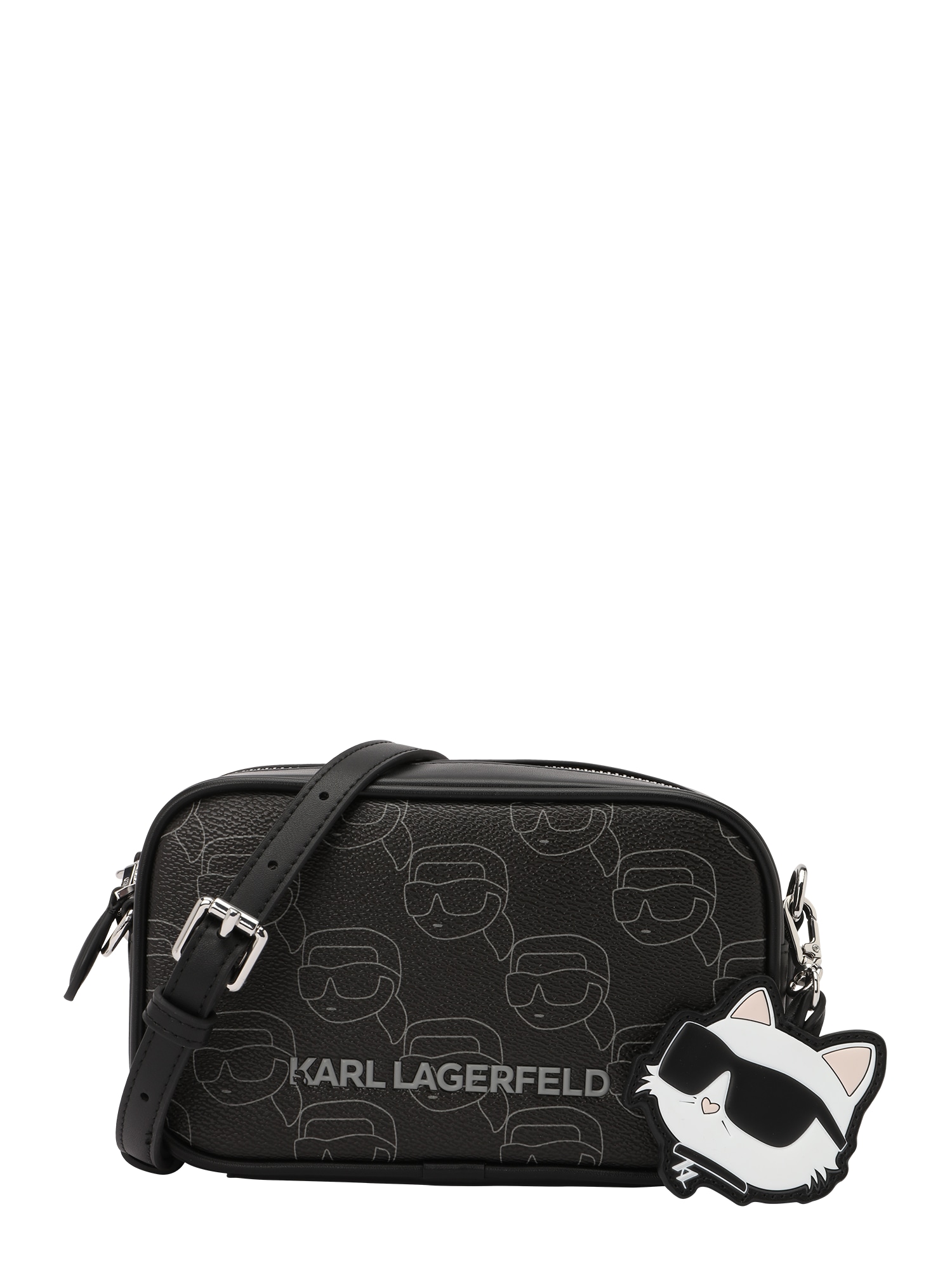 Karl Lagerfeld Geantă de umăr IKON  gri / negru
