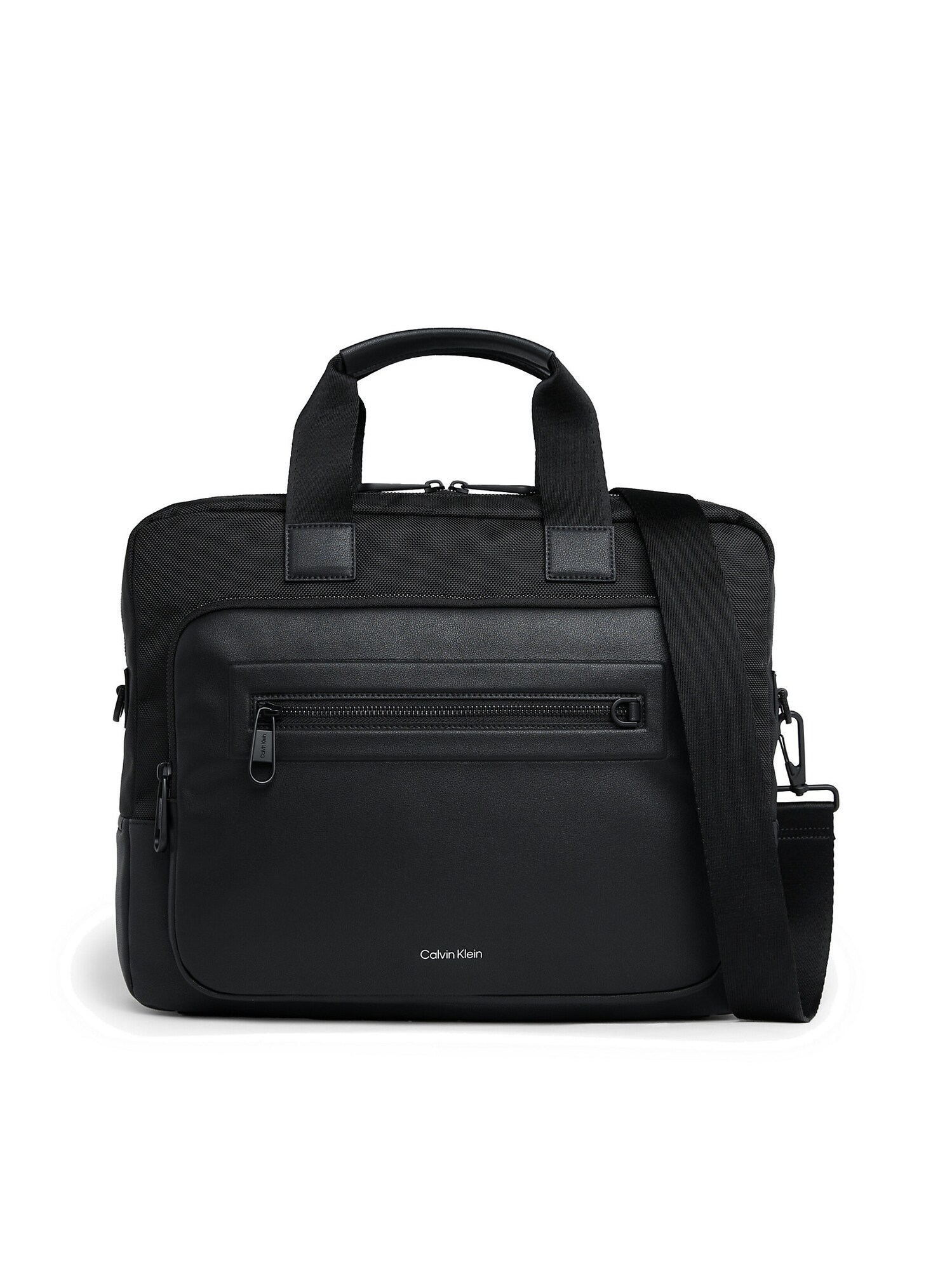 Calvin Klein Nešiojamo kompiuterio krepšys juoda / balta