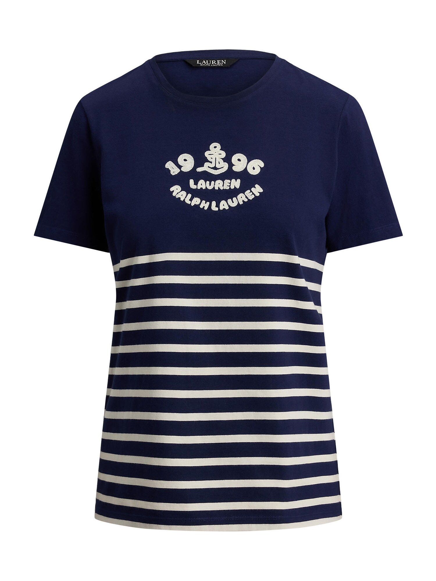 Lauren Ralph Lauren Tricou  bleumarin / alb murdar