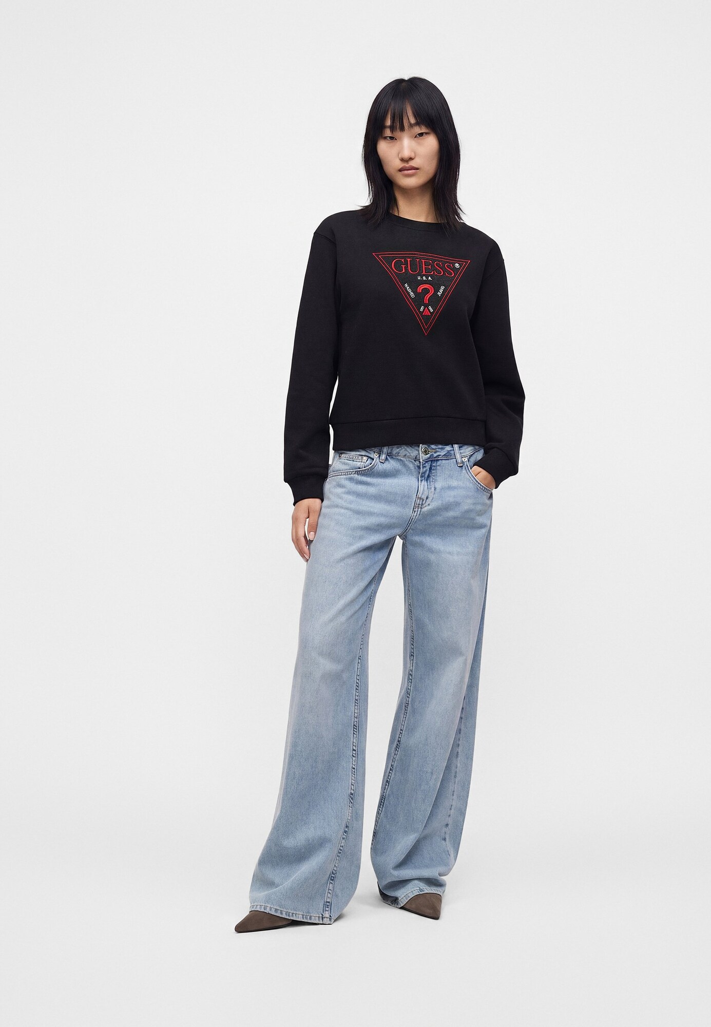 GUESS Sudadera granadina / negro – imagen 3