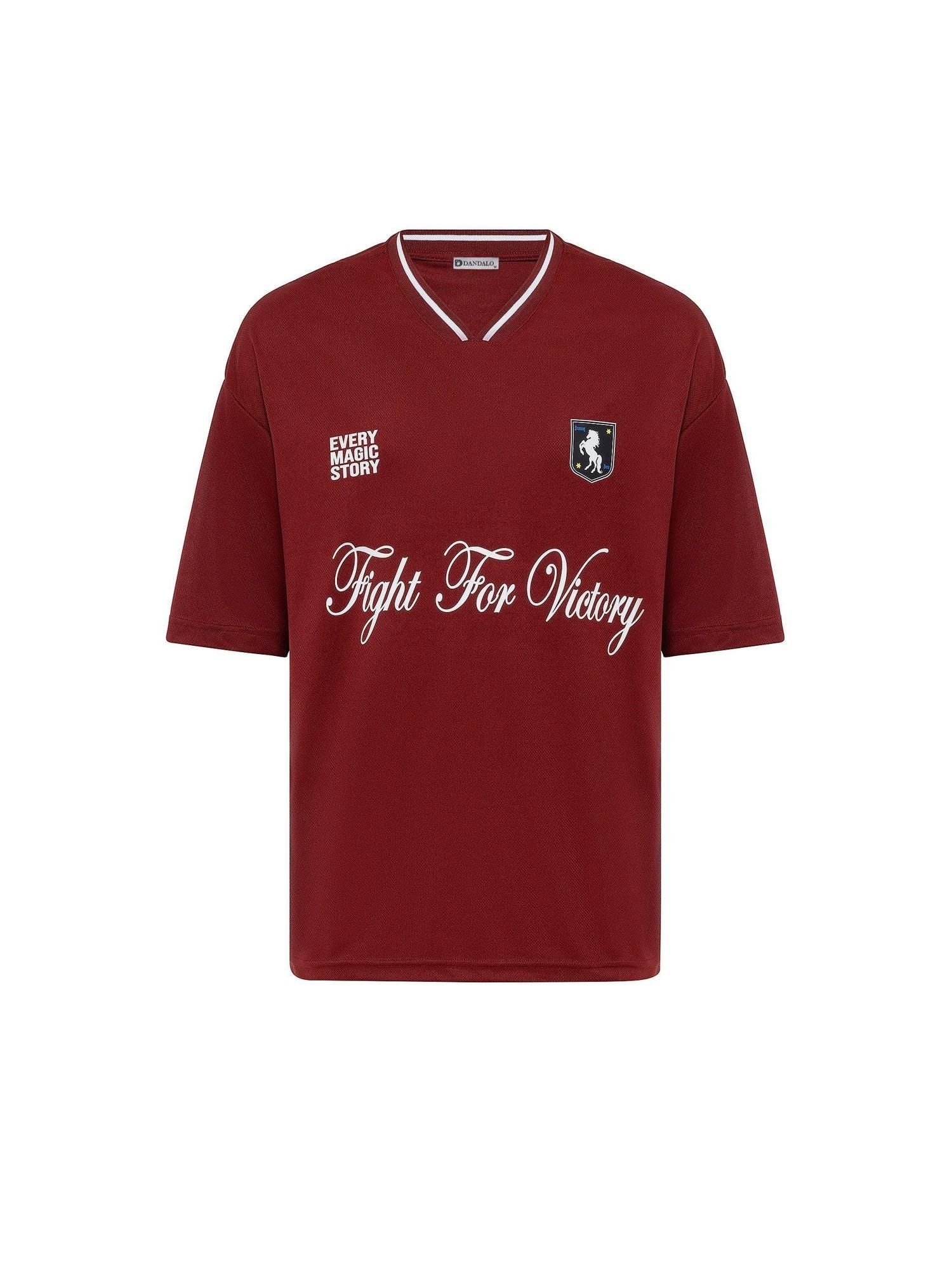 Dandalo Tricou  roșu burgundy / negru / alb