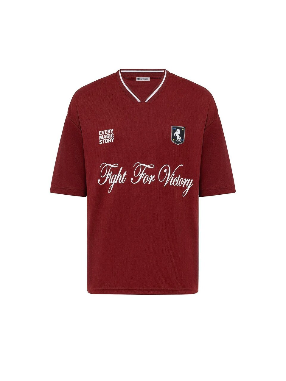 T-shirt burgunder / svart