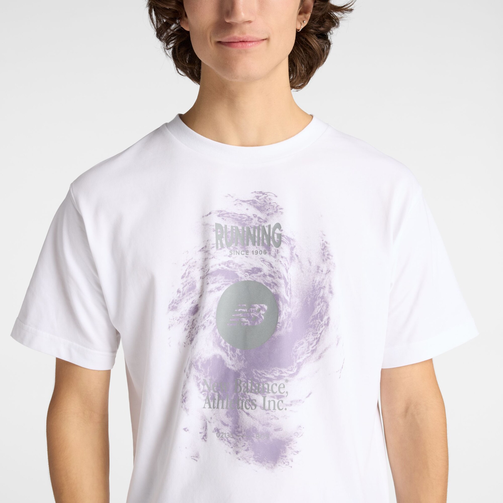 New balance Camiseta 'Vortex Performance'  piedra / lila / blanco – imagen 4