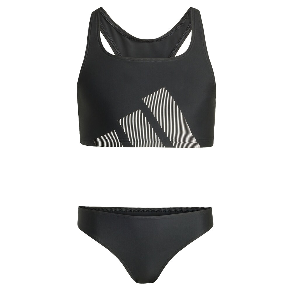 ADIDAS PERFORMANCE Sportbikini 'Big Logo C-back Bikini Set' Mädchen Größe 170 schwarz / weiß