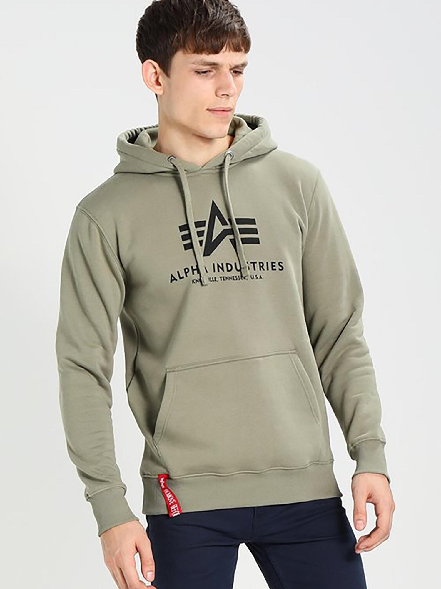 ALPHA INDUSTRIES Mikina 'Basic'  olivová (obrázok 4)