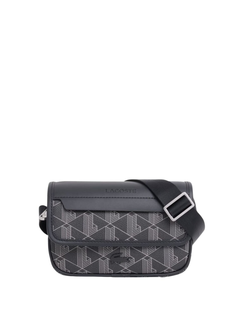 Handväska 'Lacoste Sacoche messenger à Rabat The Blend Noir Gris'
