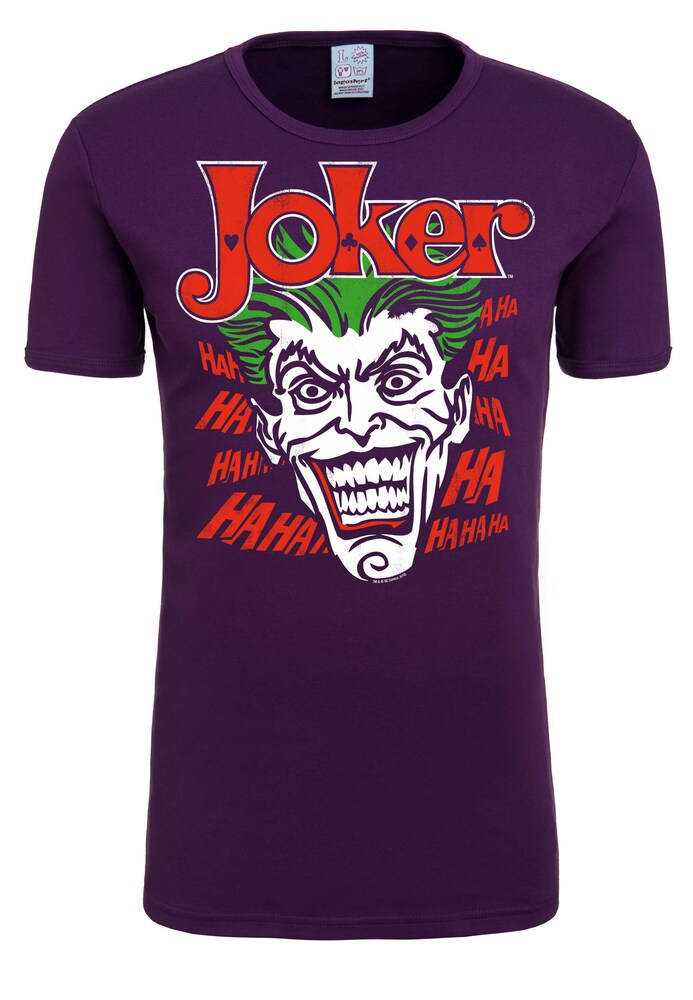 LOGOSHIRT T-Shirt 'Joker - Batman' Damen Größe XXL grün / aubergine / rot / weiß