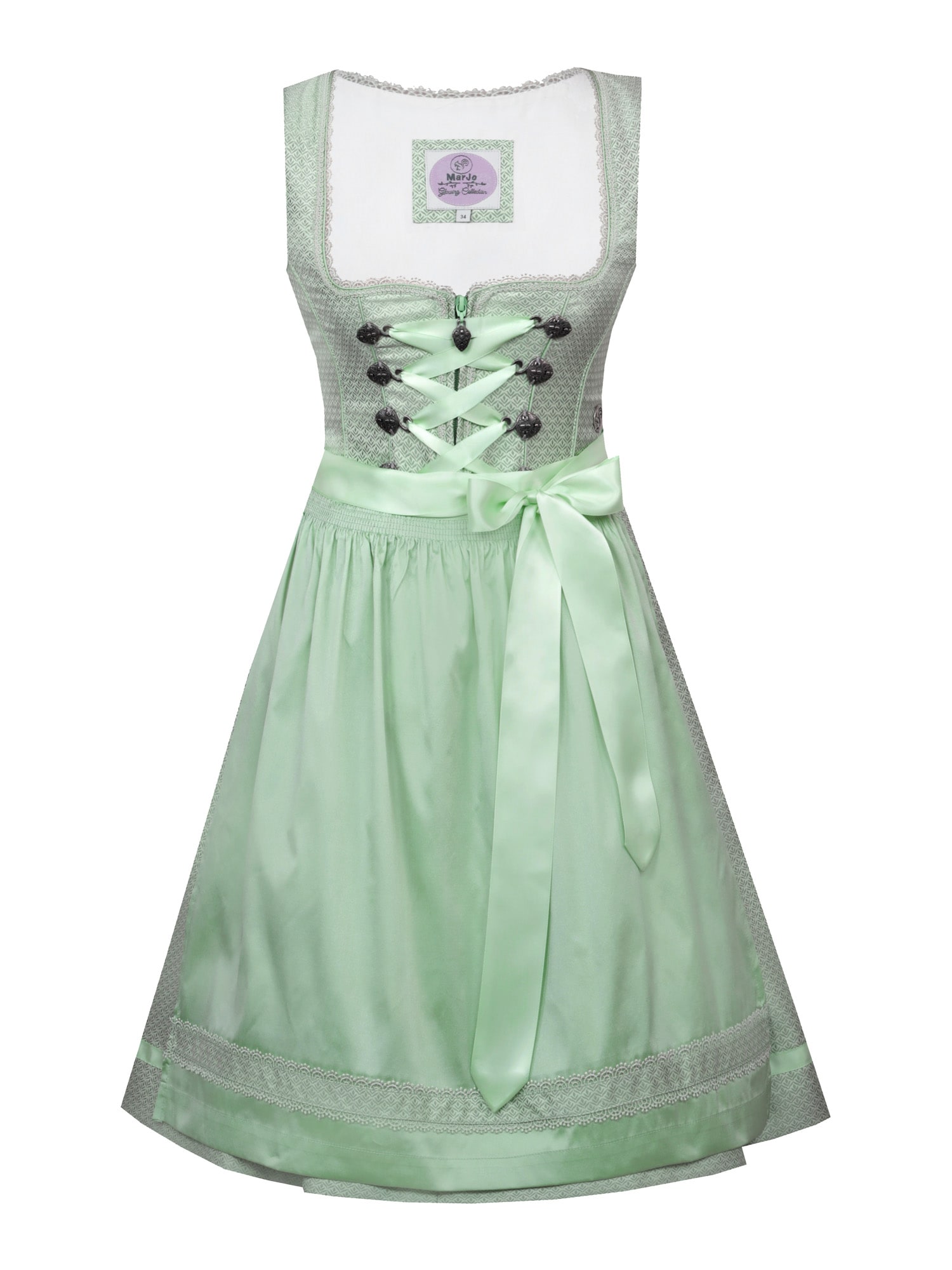 MARJO Rochițe tiroleze Steinach  gri / verde mentă / verde deschis