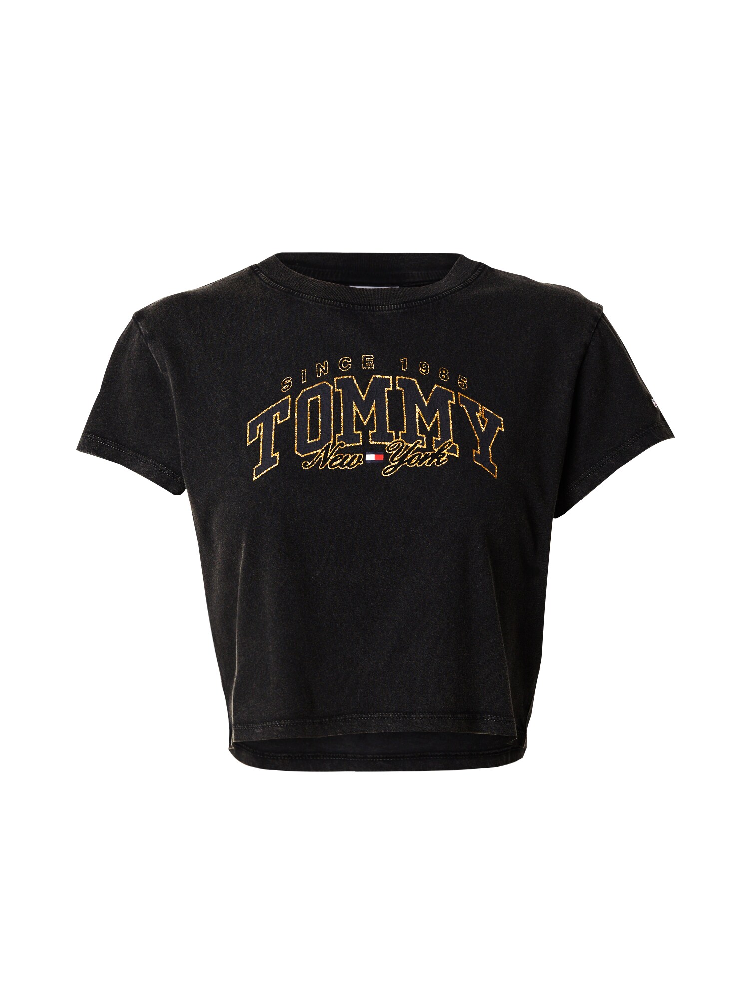 Tommy Jeans Tričko  zlatá / čierna