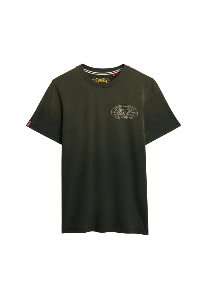 Superdry T-Shirt Herren Größe L taupe / dunkelgrün