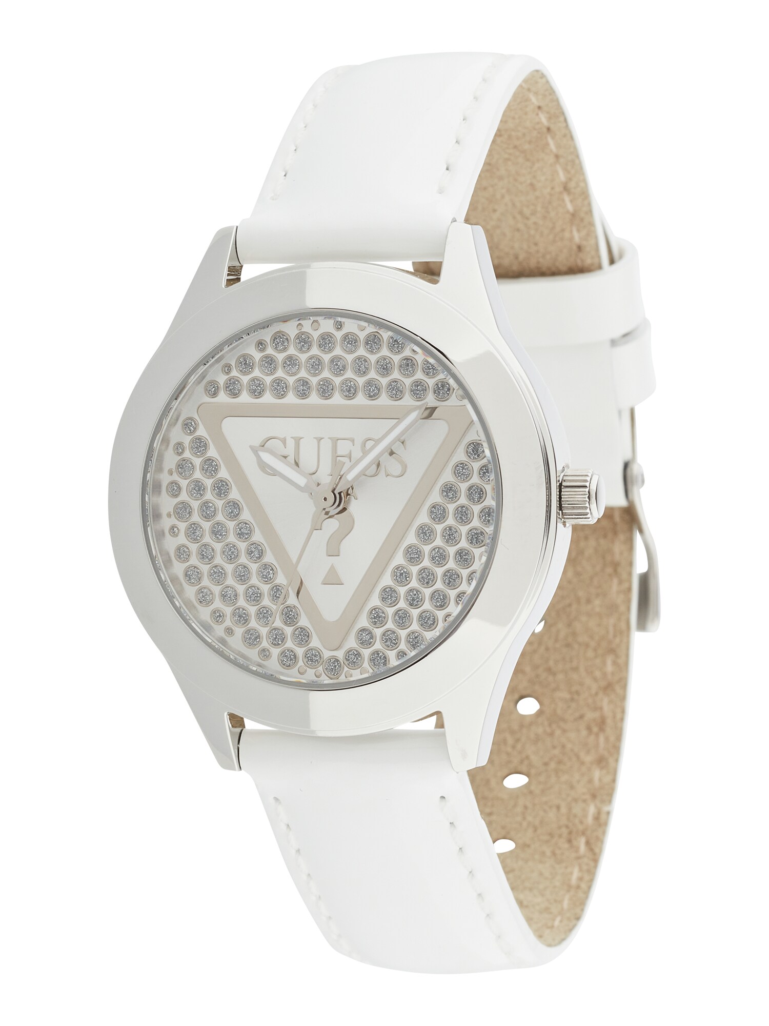 GUESS Ceas analogic  argintiu / transparent / alb