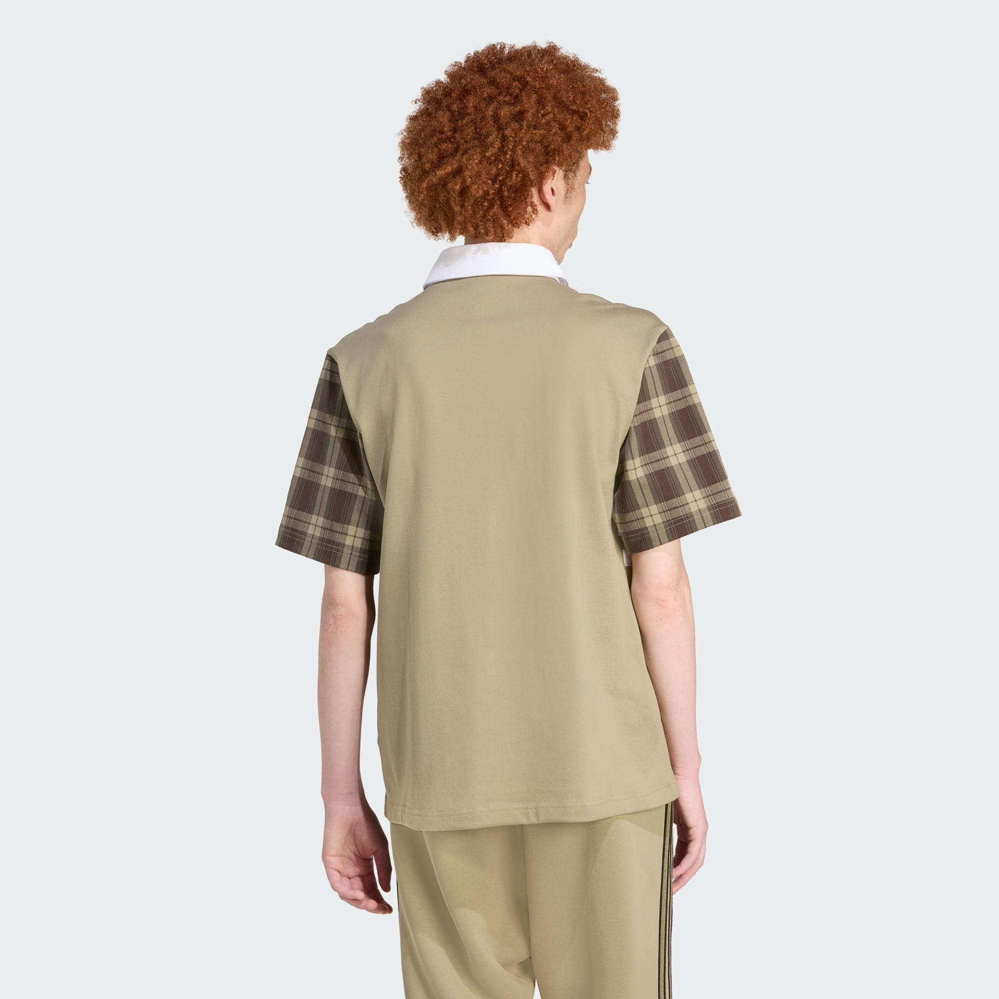 ADIDAS ORIGINALS Tričko 'Tartan' kaki / olivová / biela (obrázok 3)