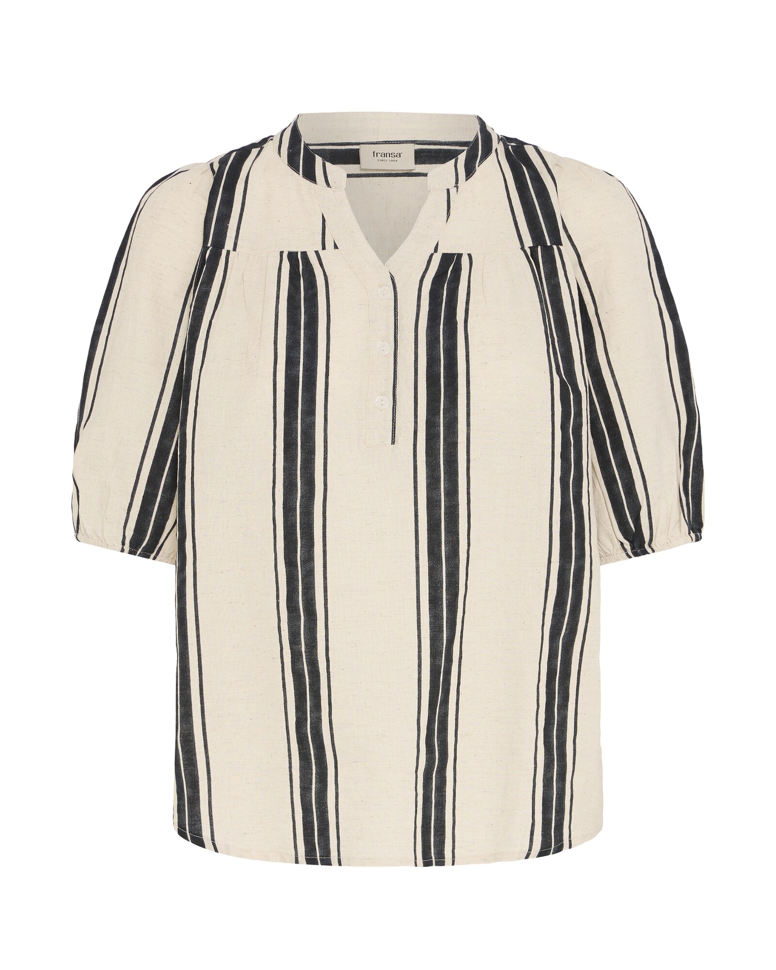 Fransa Blusa 'MADDIE'  beige claro / marrón