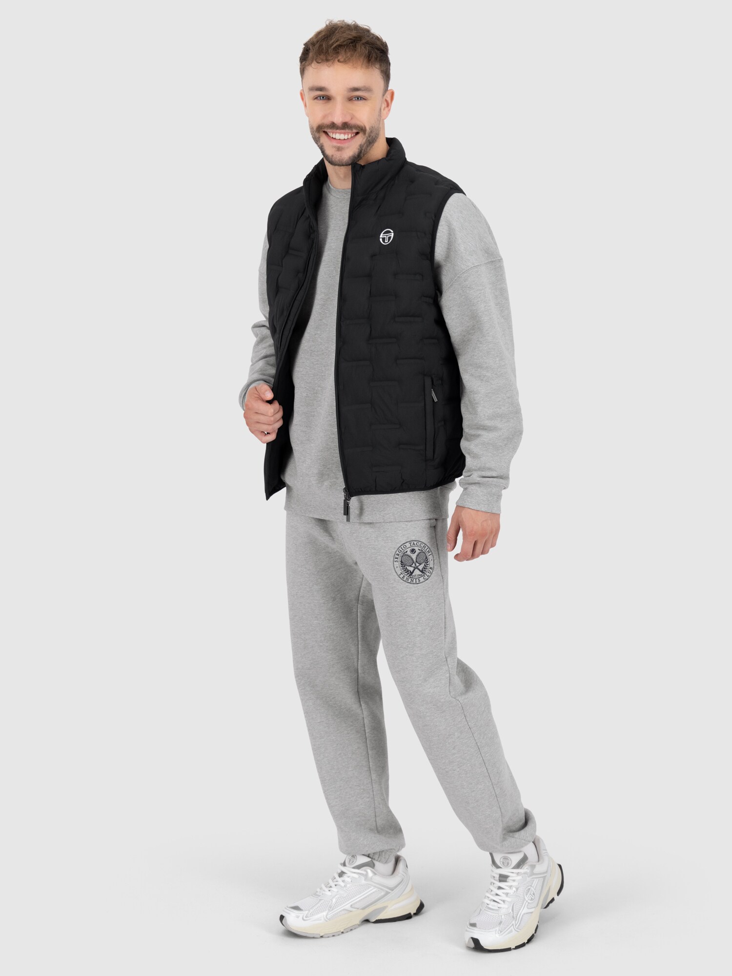 Sergio Tacchini Chaleco 'Abelia' negro / blanco – imagen 3