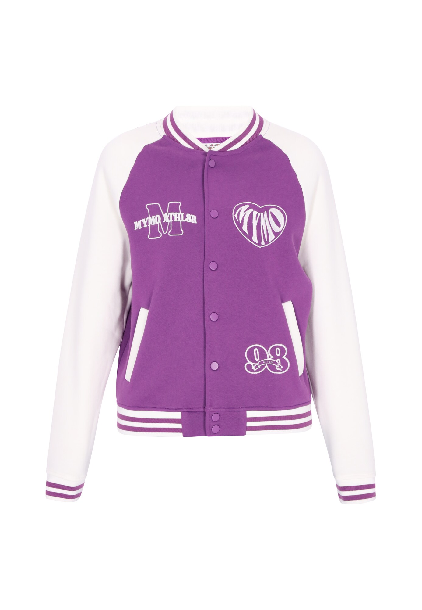 myMo ATHLSR Sudadera con cremallera  lila / offwhite