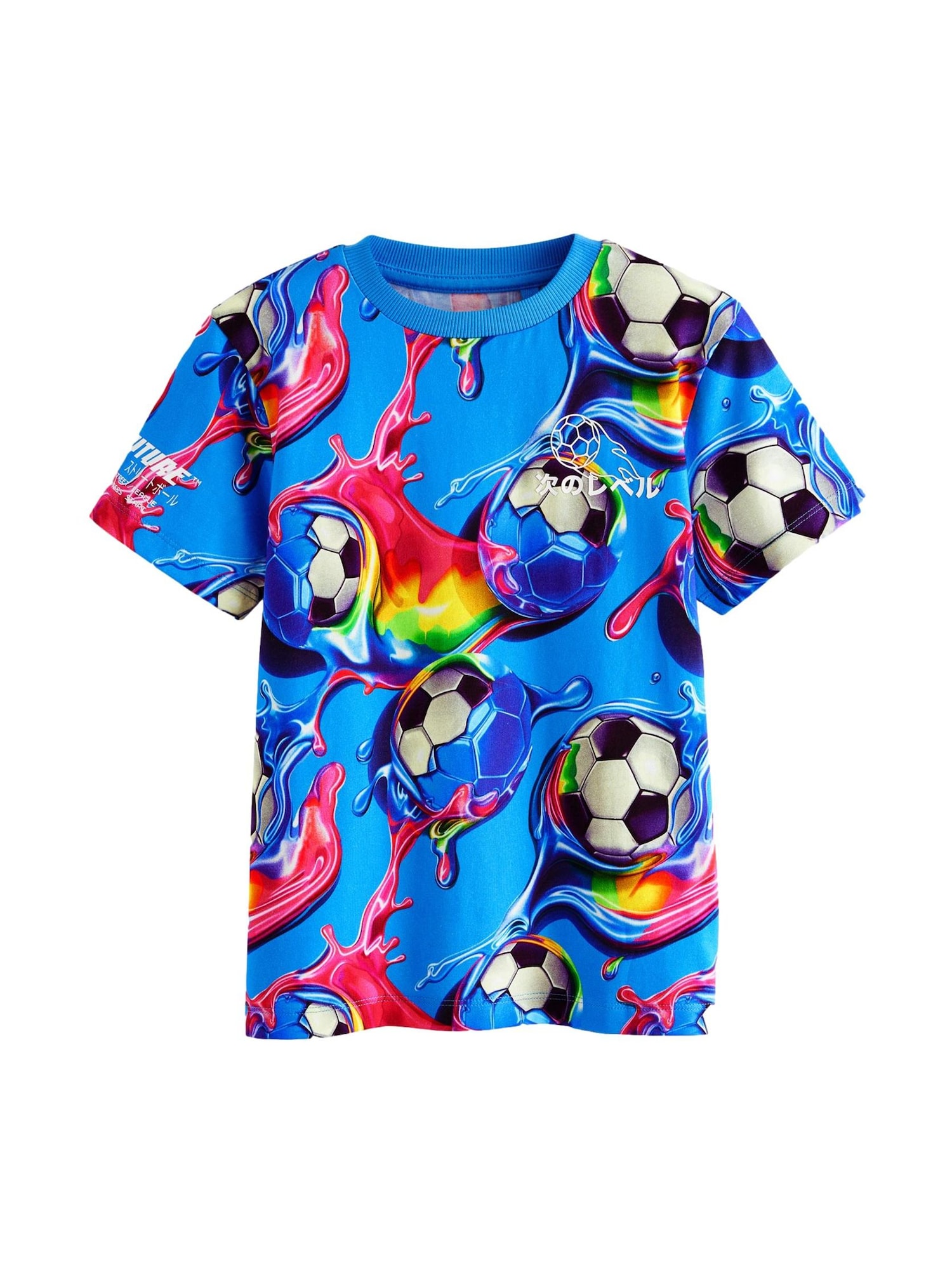Next Tricou  albastru / roșu / negru / alb murdar