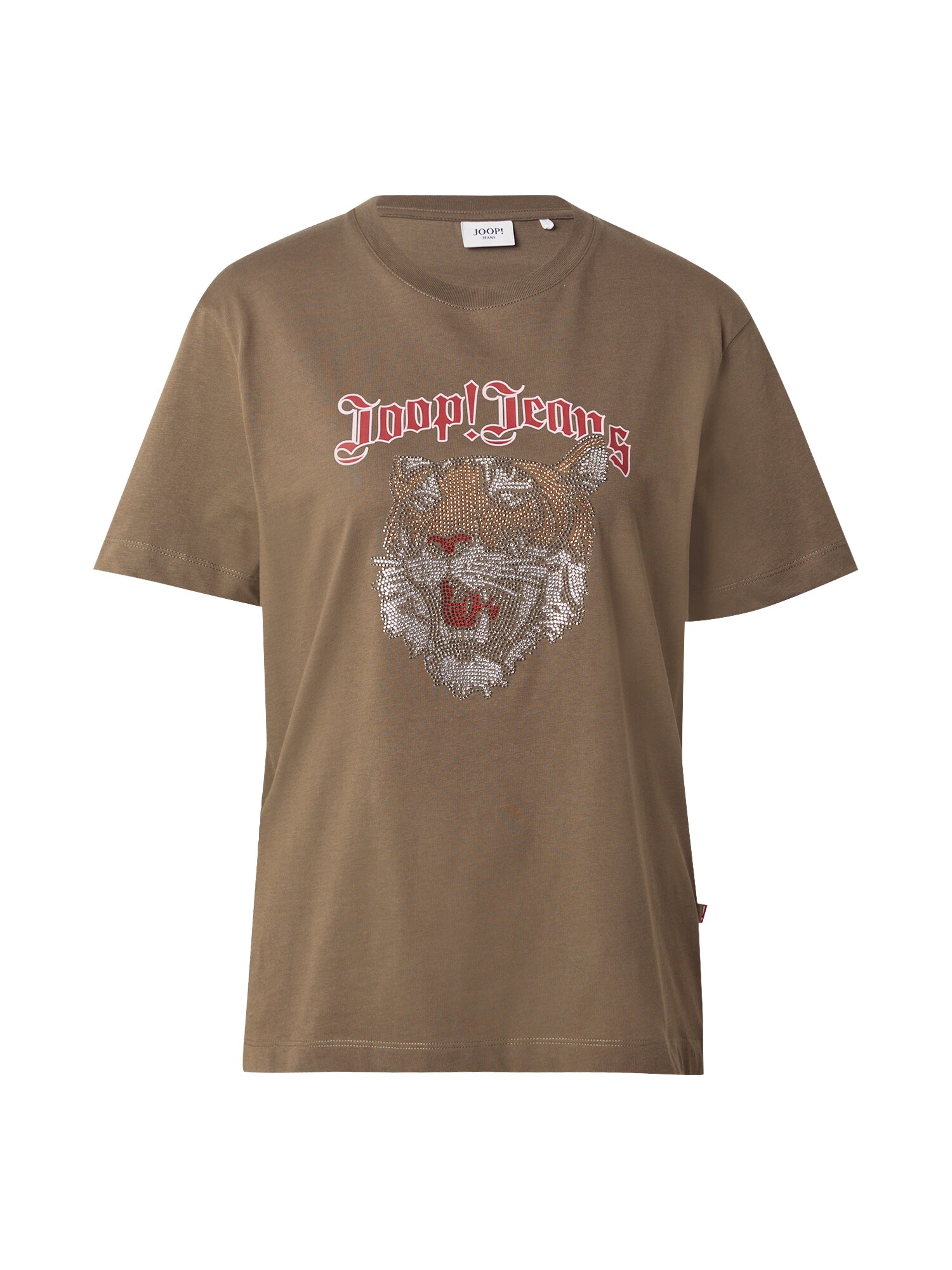 JOOP! Jeans Póló 'Tanasia'  khaki / piros / fehér akciós termékkép 1