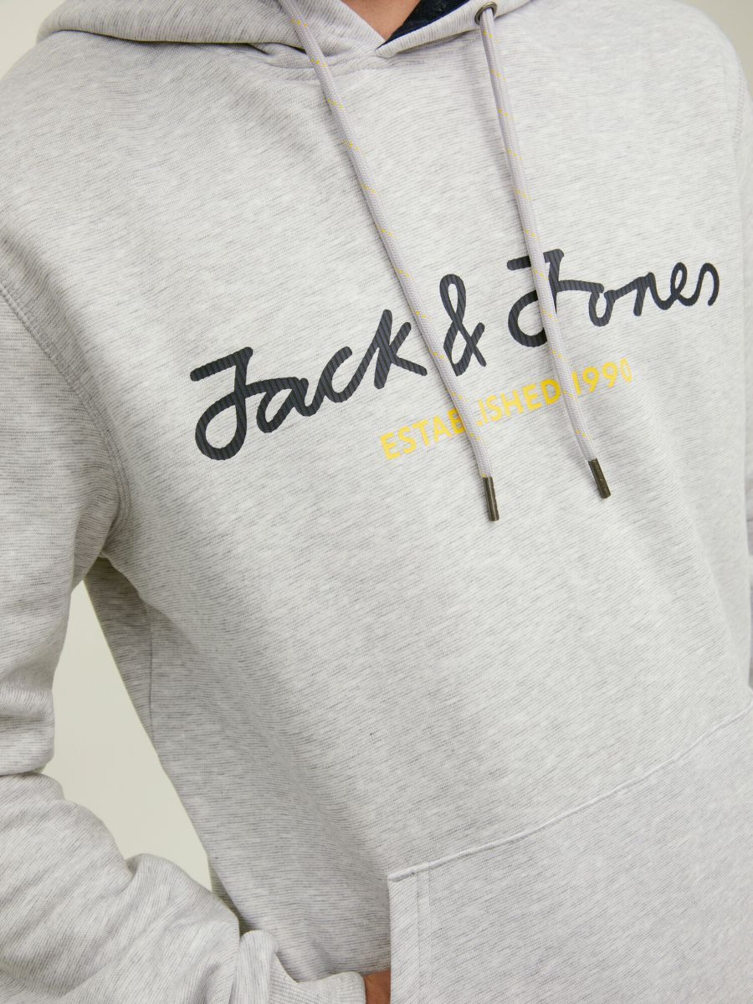 JACK & JONES Mikina 'Berg' námornícka modrá / žltá / sivá melírovaná (obrázok 6)