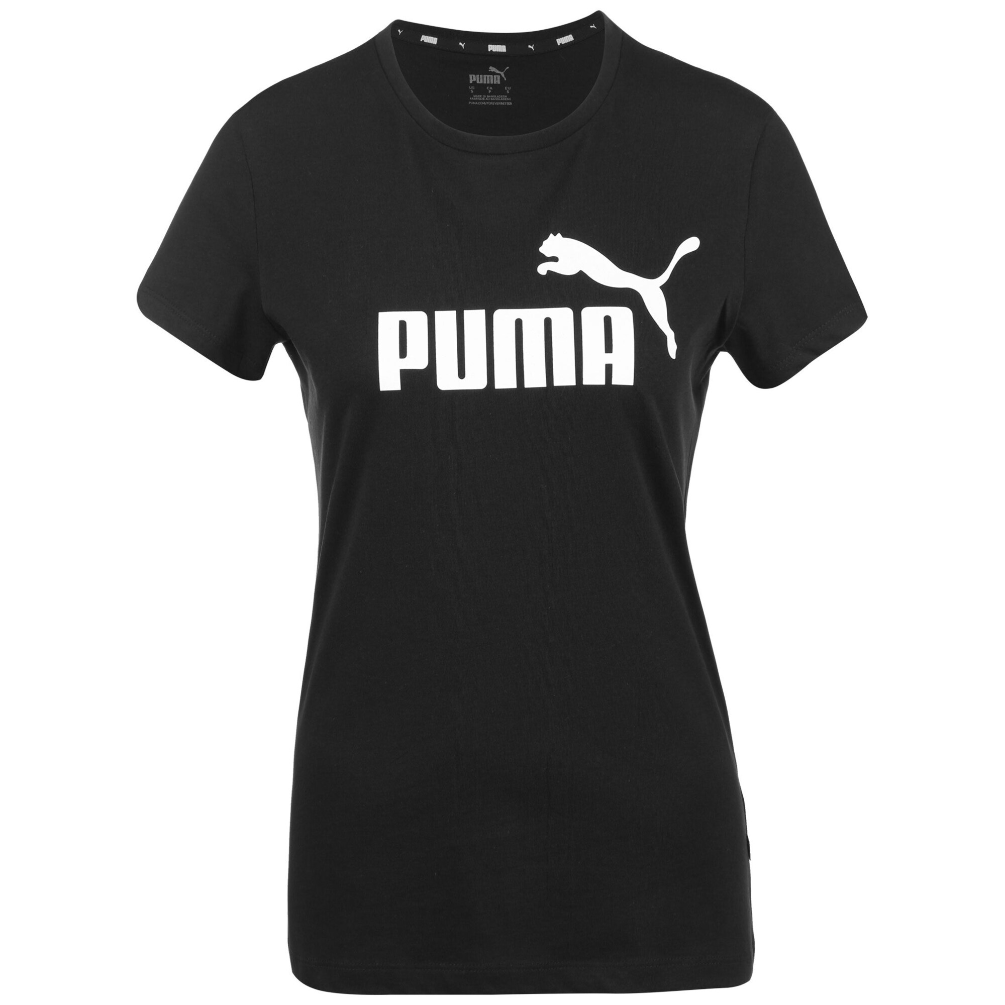 PUMA Tricou funcțional Essential  negru / alb