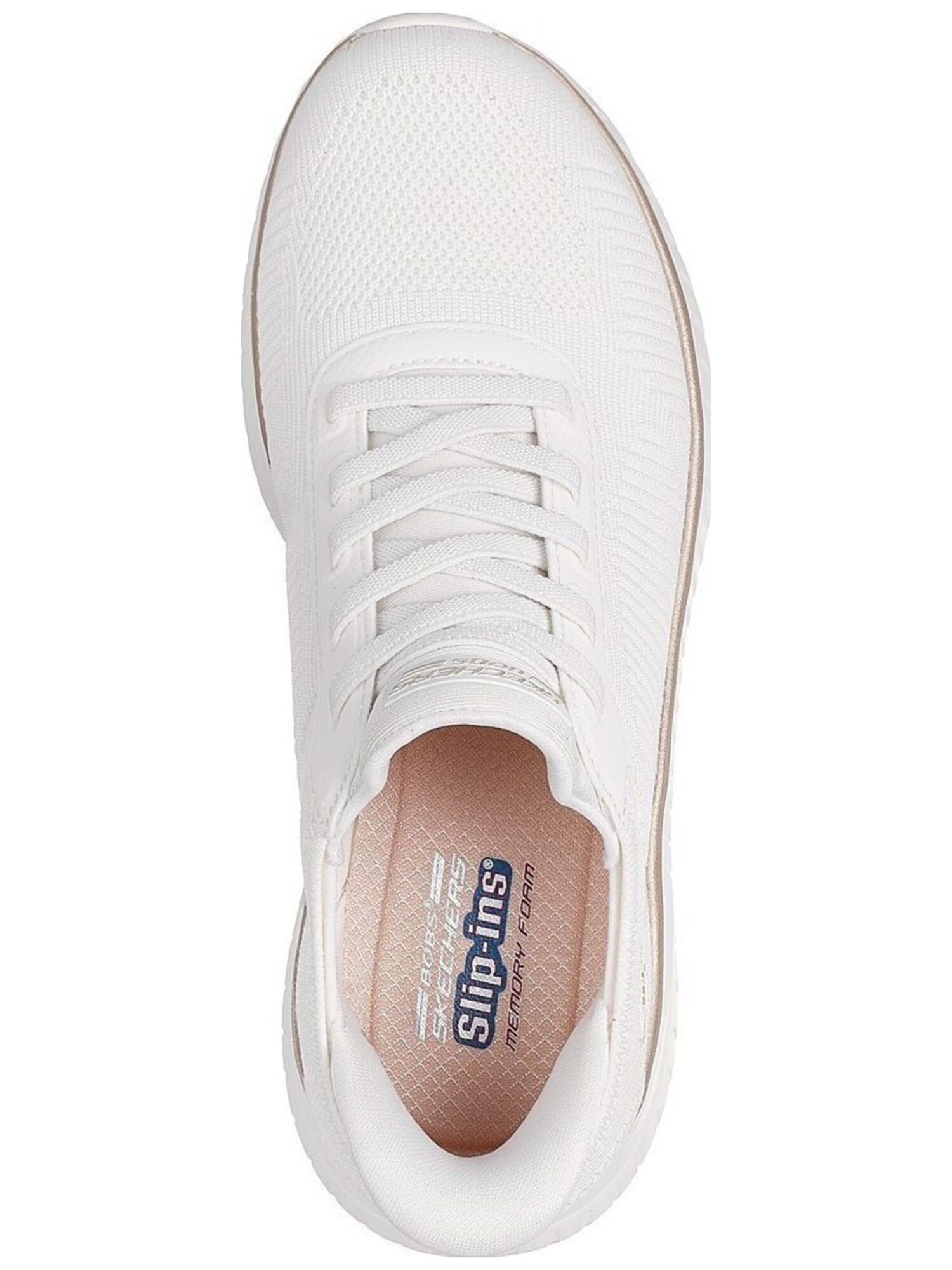 Zapatillas Skechers Bobs Squad Chaos Slip-ins 117497-WTGD Blanco-oro