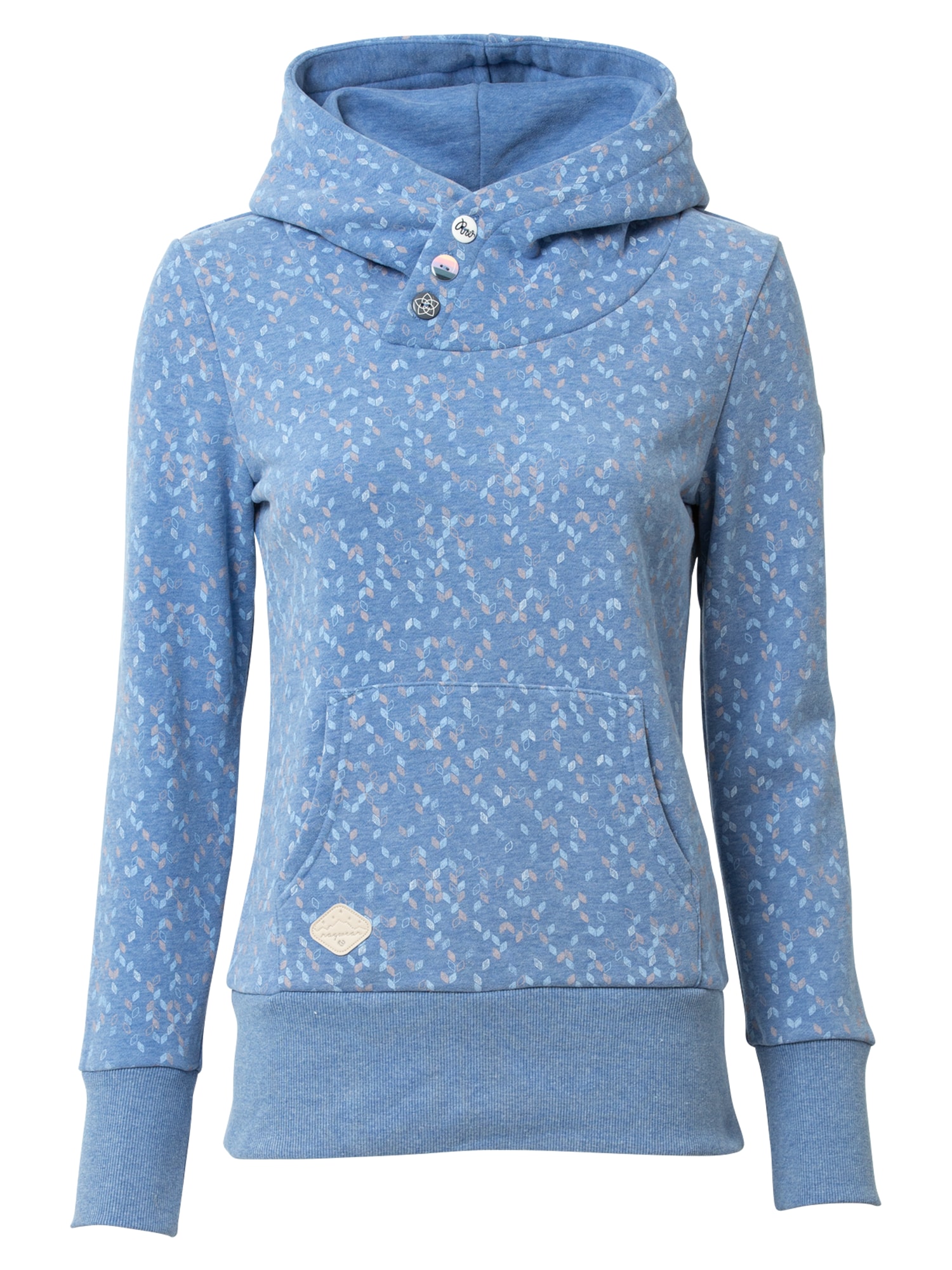 Ragwear Mikina 'Chelsee'  svetlomodrá / pastelovo oranžová / biela