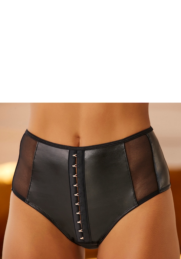 PETITE FLEUR GOLD, Slip, fekete, 4 kép a 5 közül