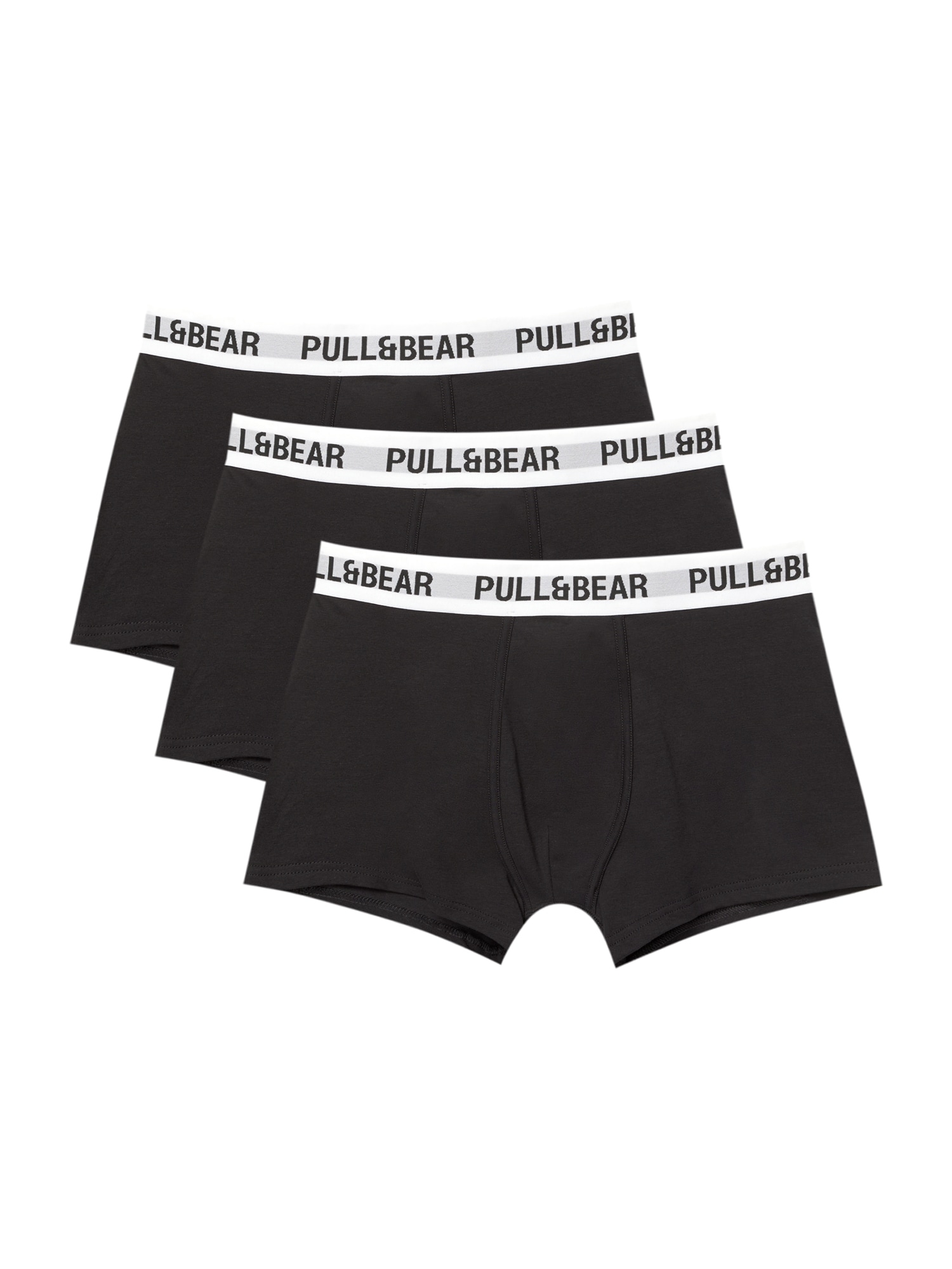 Pull&Bear Boxeri  crem / gri deschis / negru