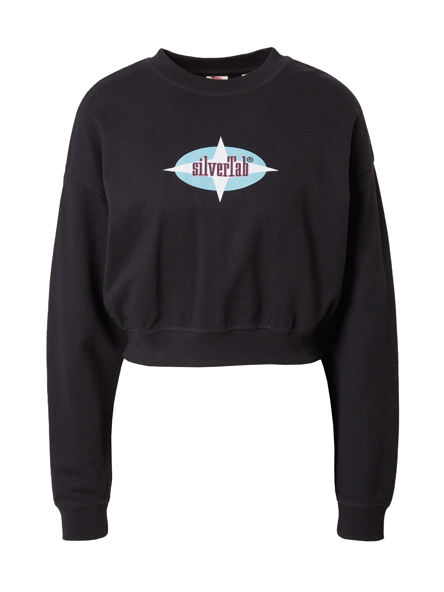 LEVIS ® Bluză de molton Graphic Laundry Crew  albastru deschis / roz deschis / negru / alb
