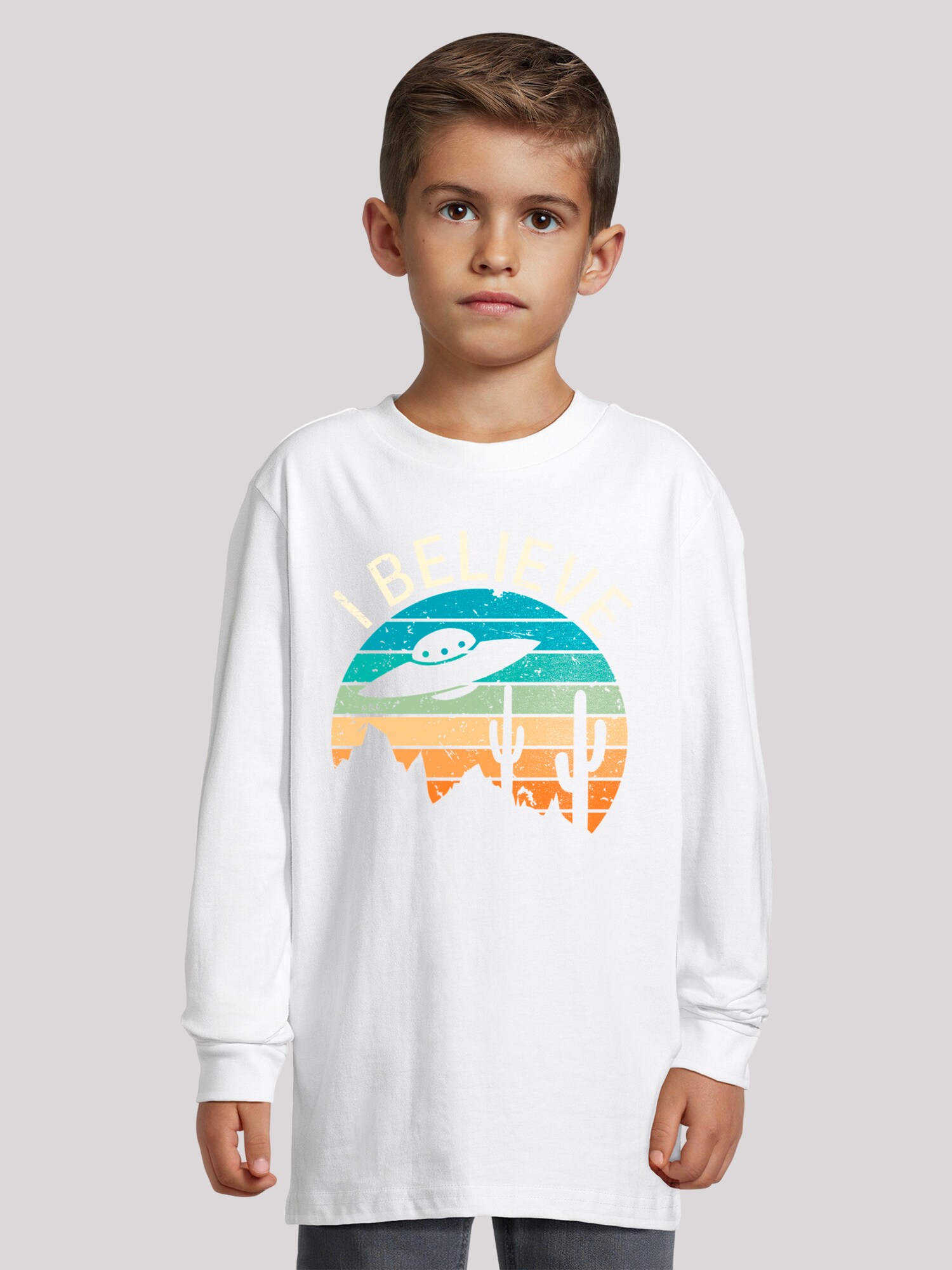 Thumbnail - F4NT4STIC Shirt I Believe UFO Alien Sonnenuntergang