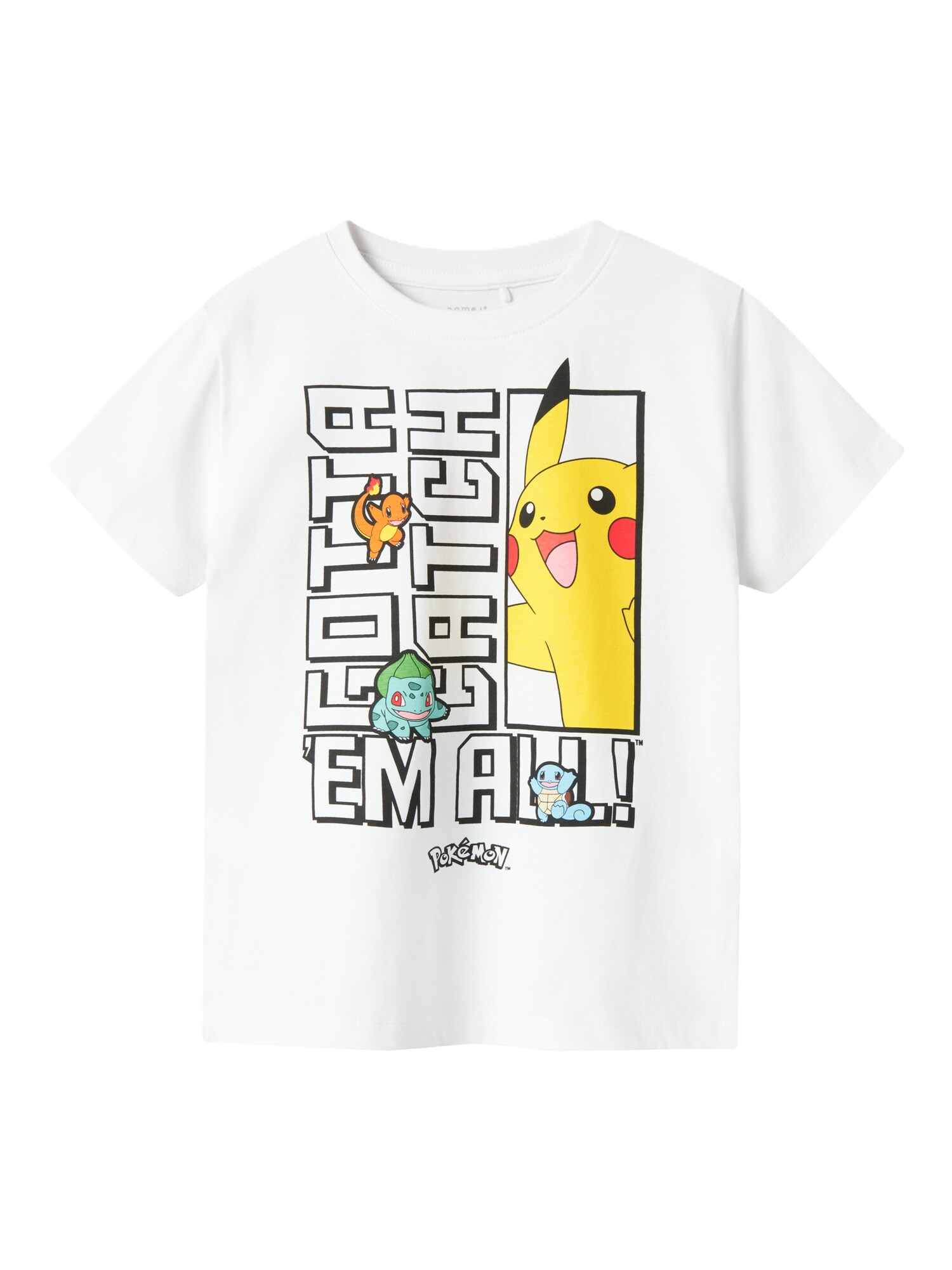 NAME IT Majica 'NKMFlame Pokemon'  tirkiz / žuta / crna / bijela