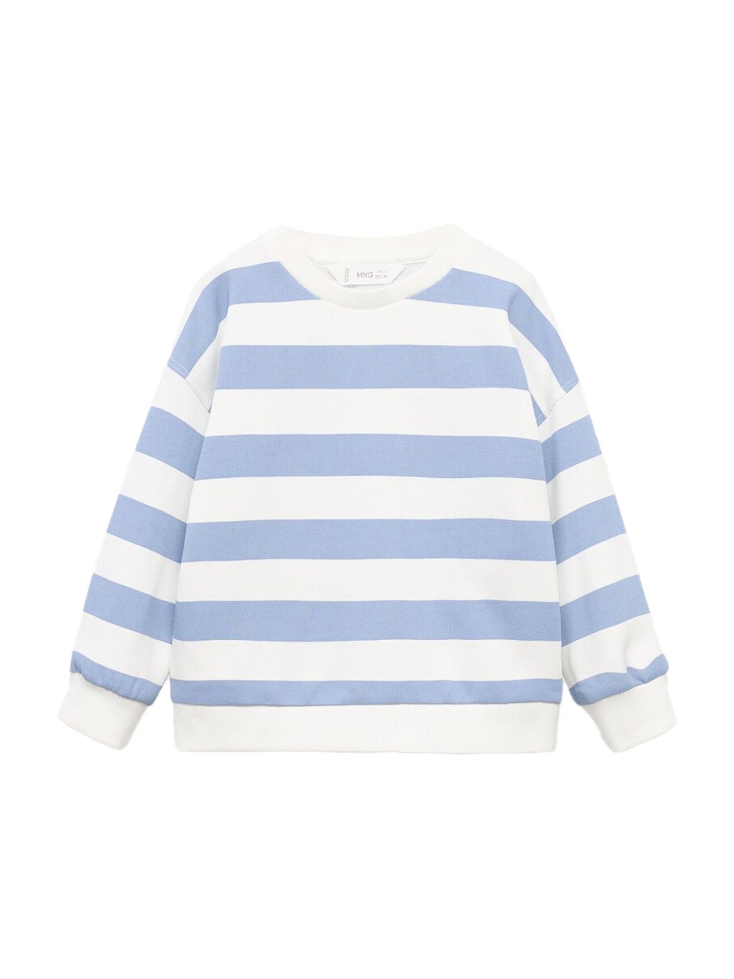 MANGO KIDS Bluză de molton  albastru deschis / alb