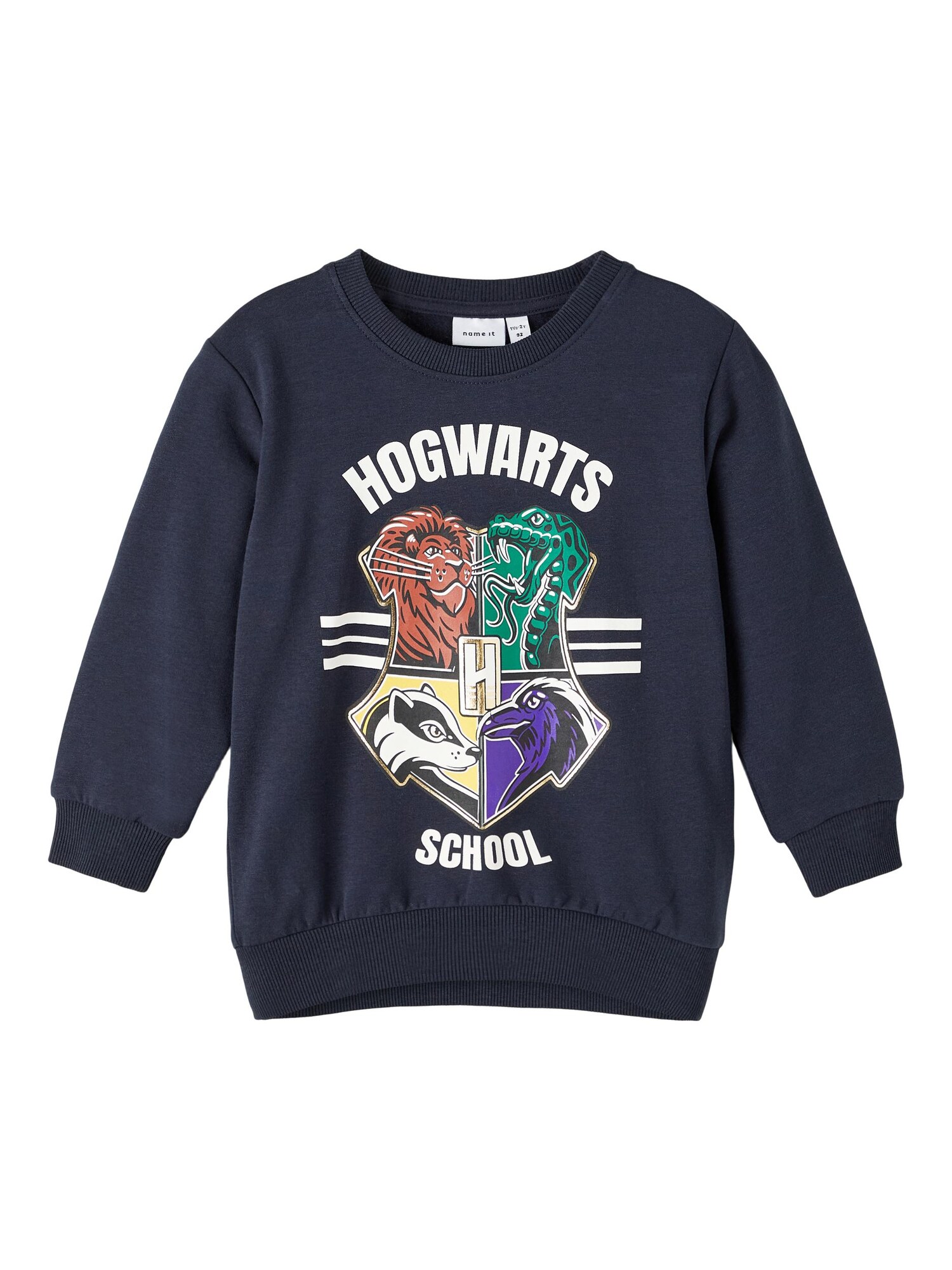 NAME IT Суичър 'Harry Potter'  нощно синьо / светложълто / черно / бяло