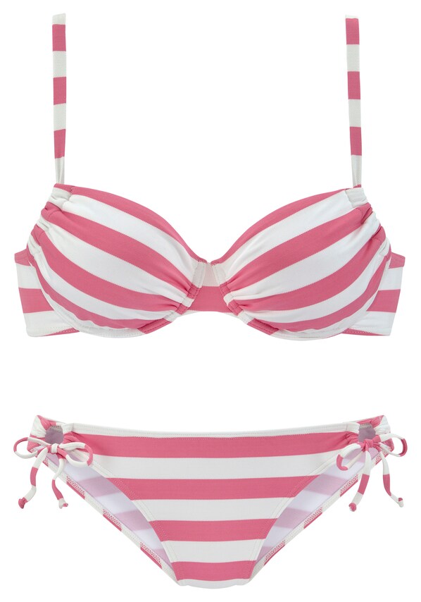 VENICE BEACH, Bikini, rózsaszín & fehér, 3 kép a 4 közül