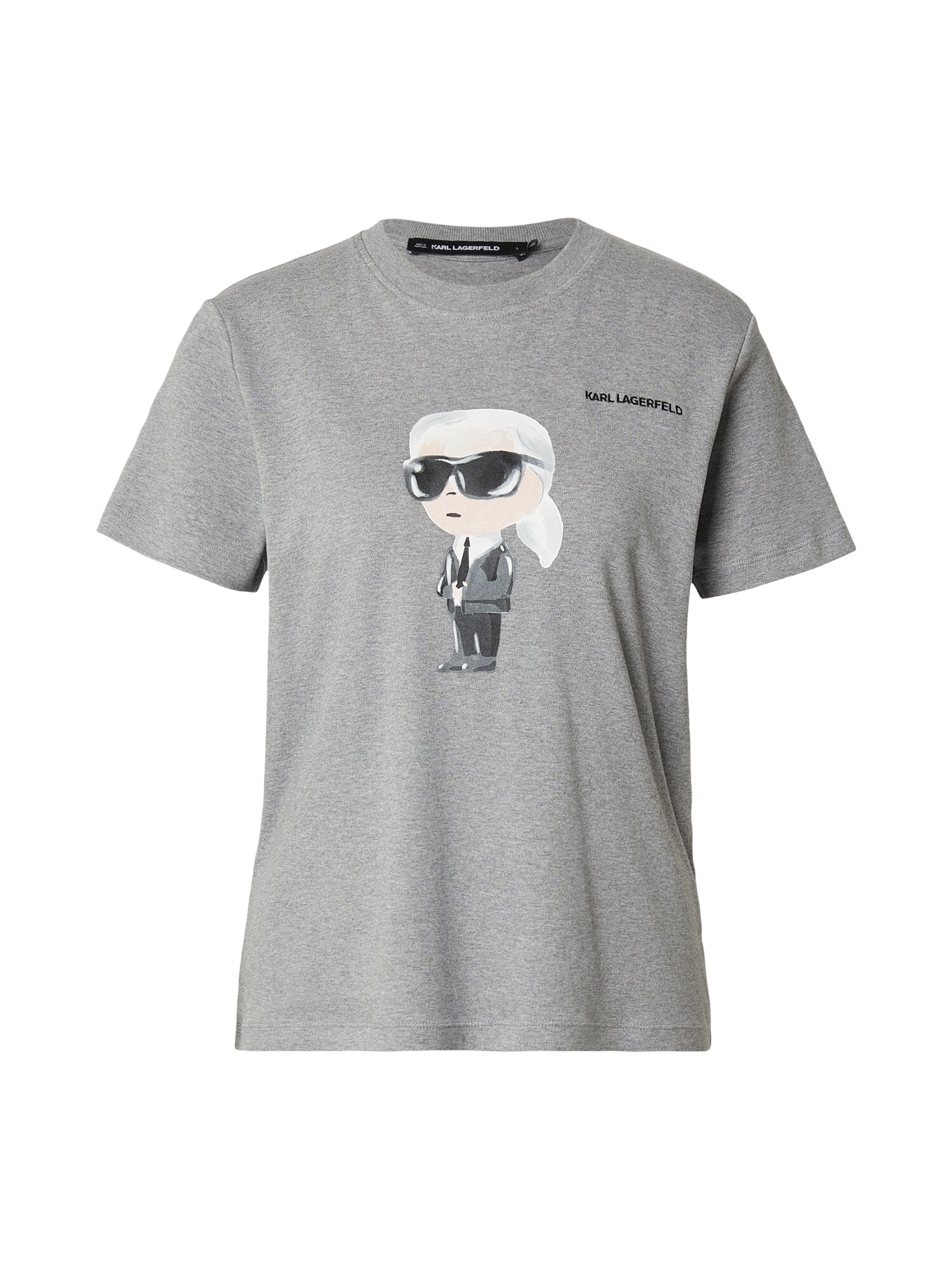 Karl Lagerfeld Tricou  gri deschis / gri amestecat / negru / alb natural