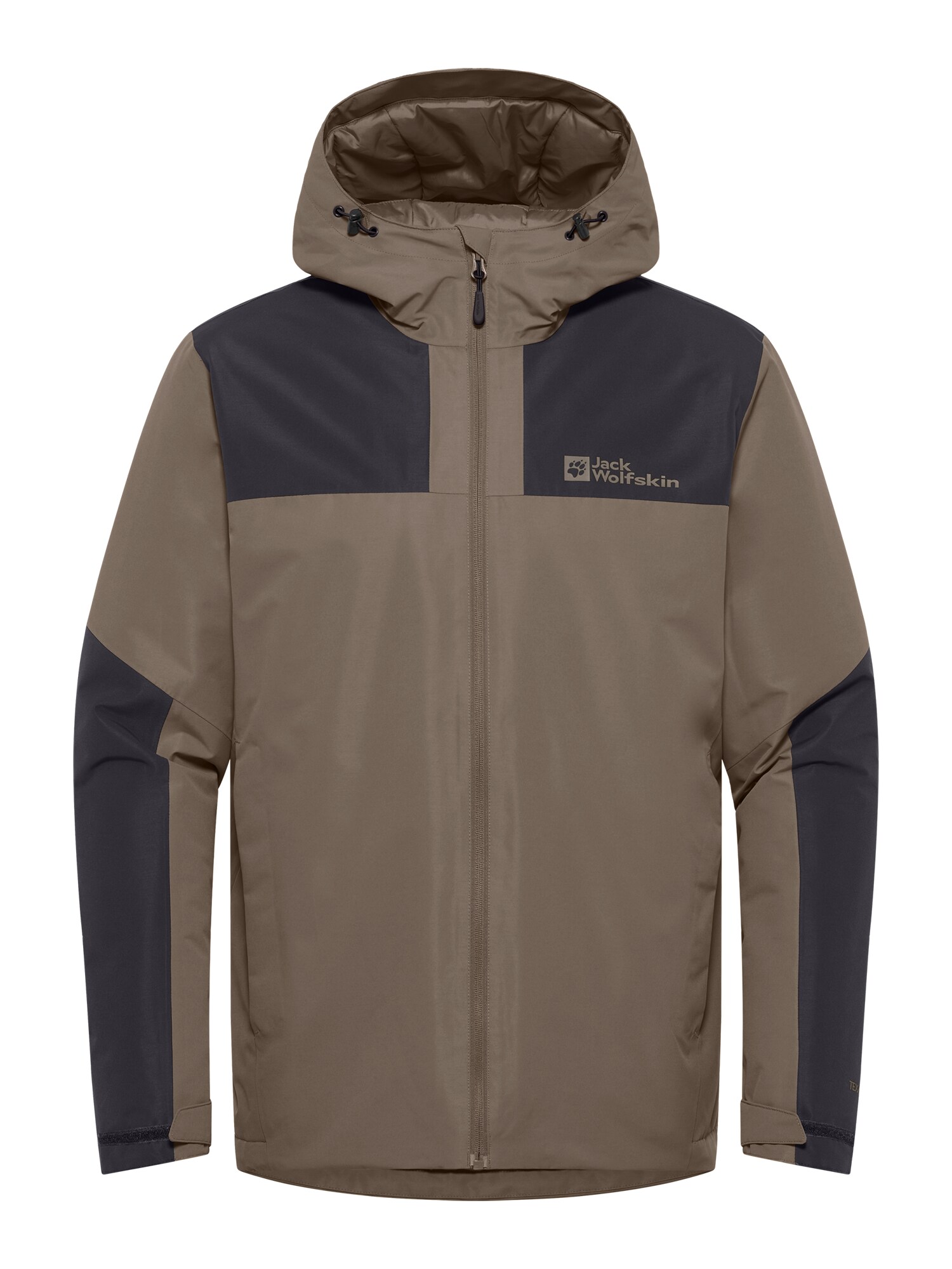 JACK WOLFSKIN Outdoorová bunda 'JASPER'  hnedá / čierna