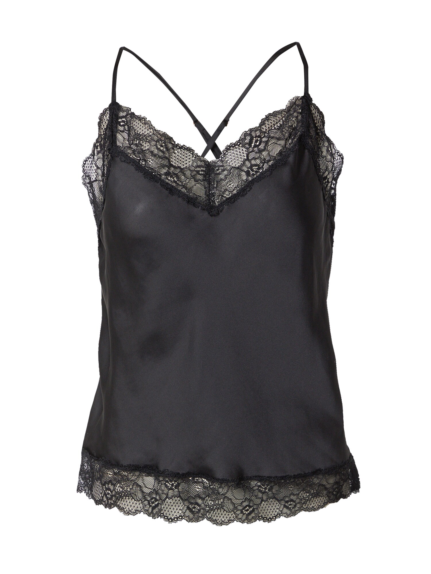 Hunkemöller Тениска за спане 'Cami'  черно
