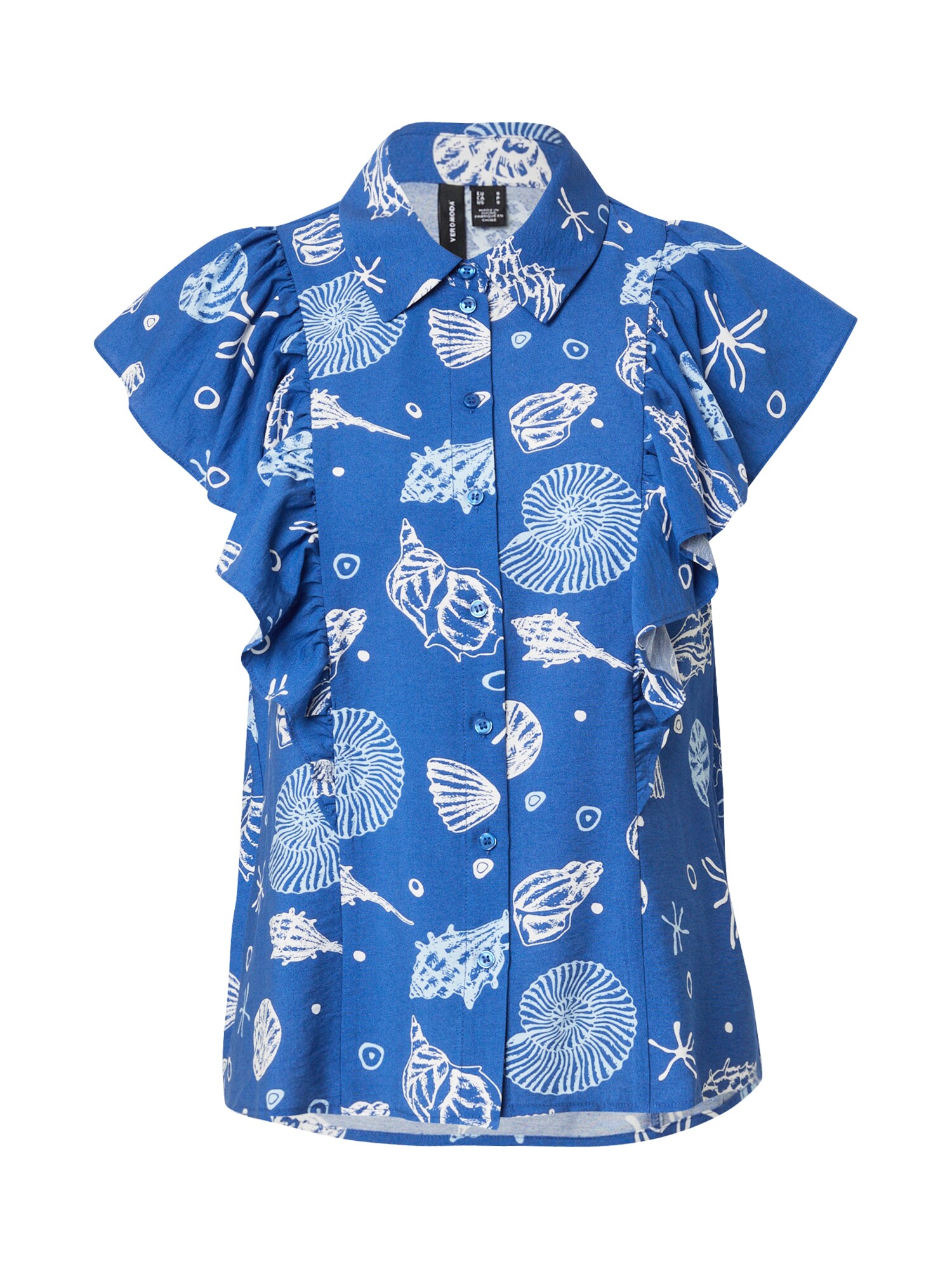 VERO MODA Bluză VMSEASHELL  bleumarin / alb