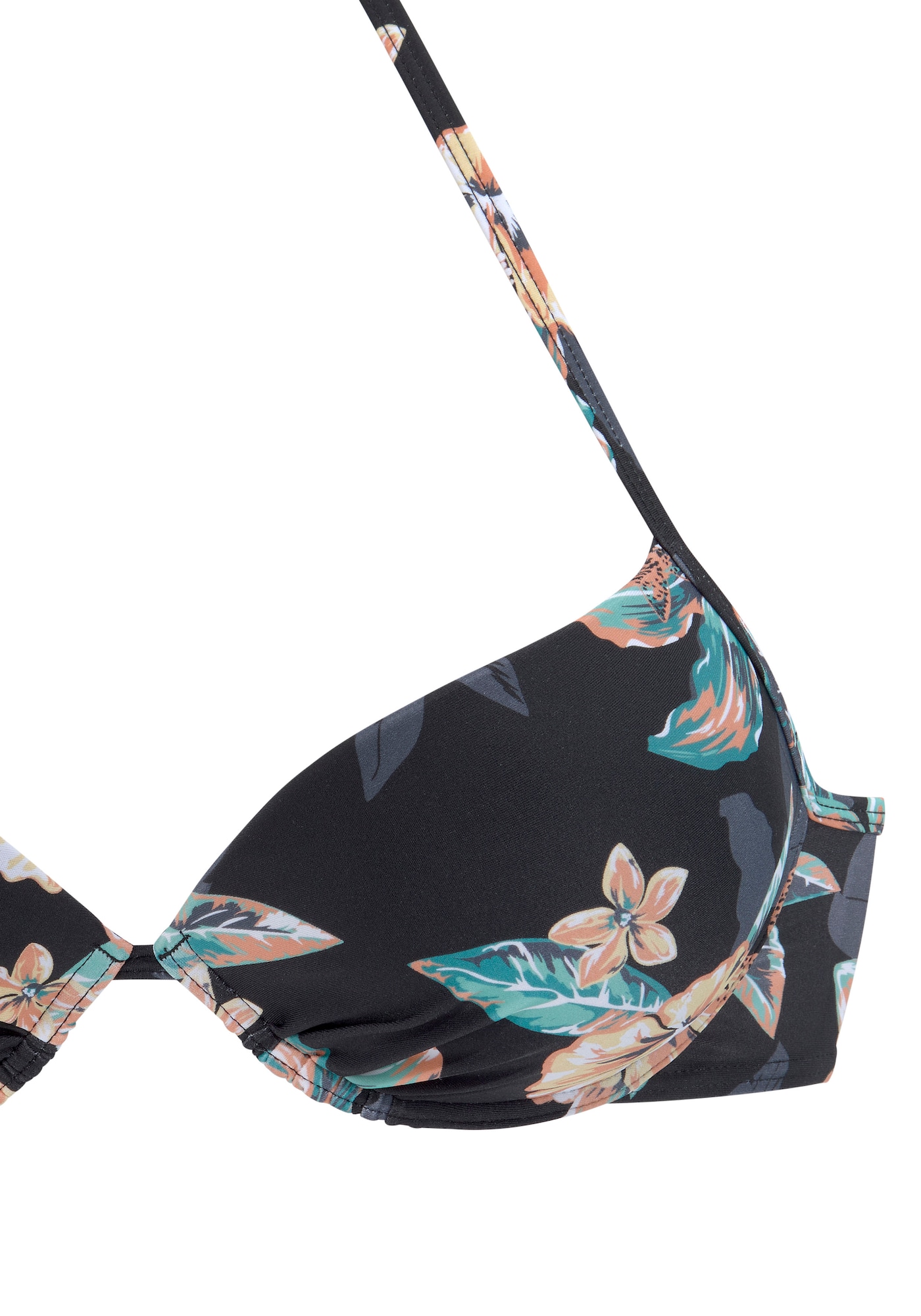 VENICE BEACH Bikini felső kék / világos narancs / rózsaszín / fekete / fehér termék 2. képe