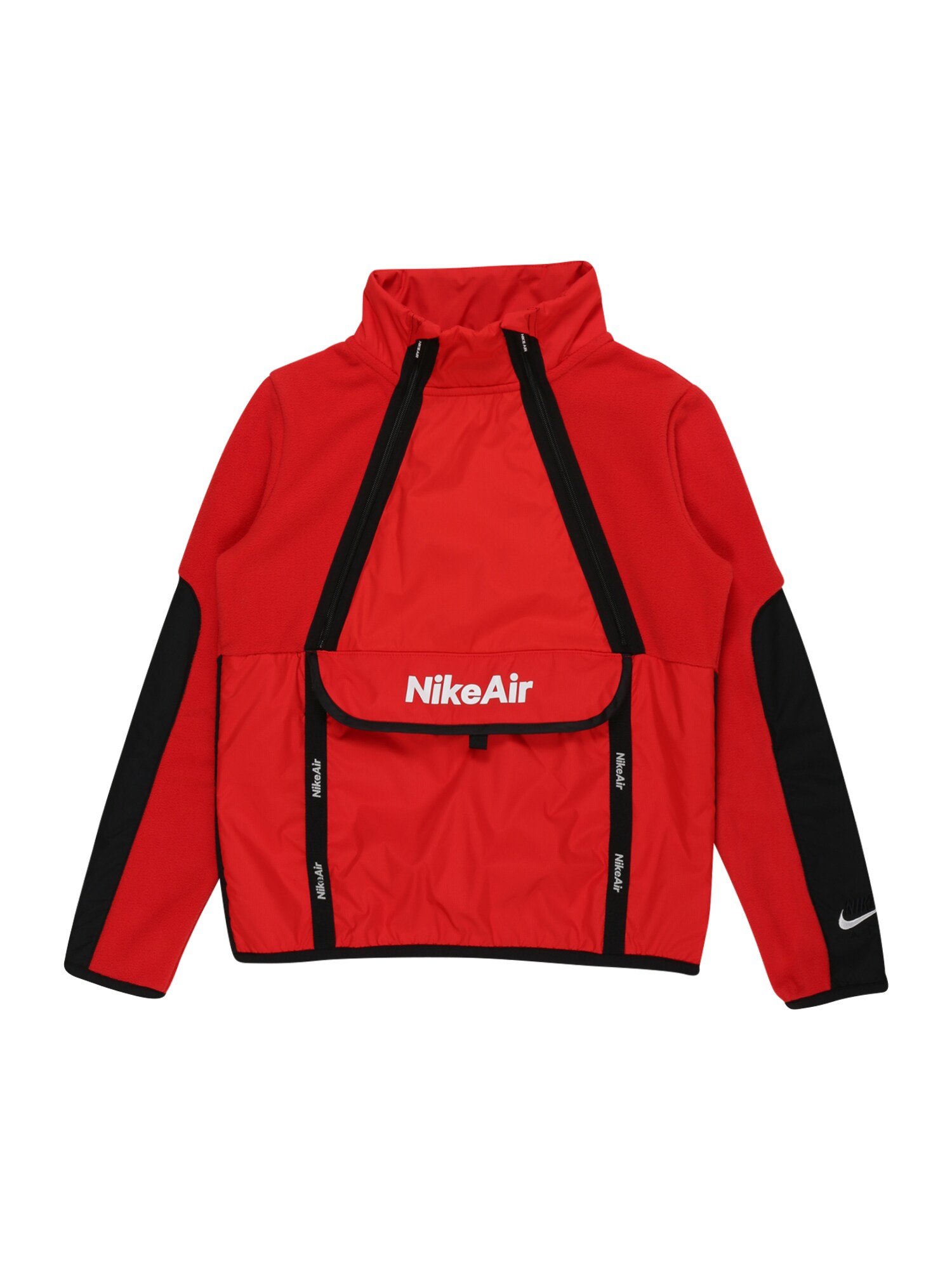 Nike Sportswear Megztinis be užsegimo  juoda / raudona / balta
