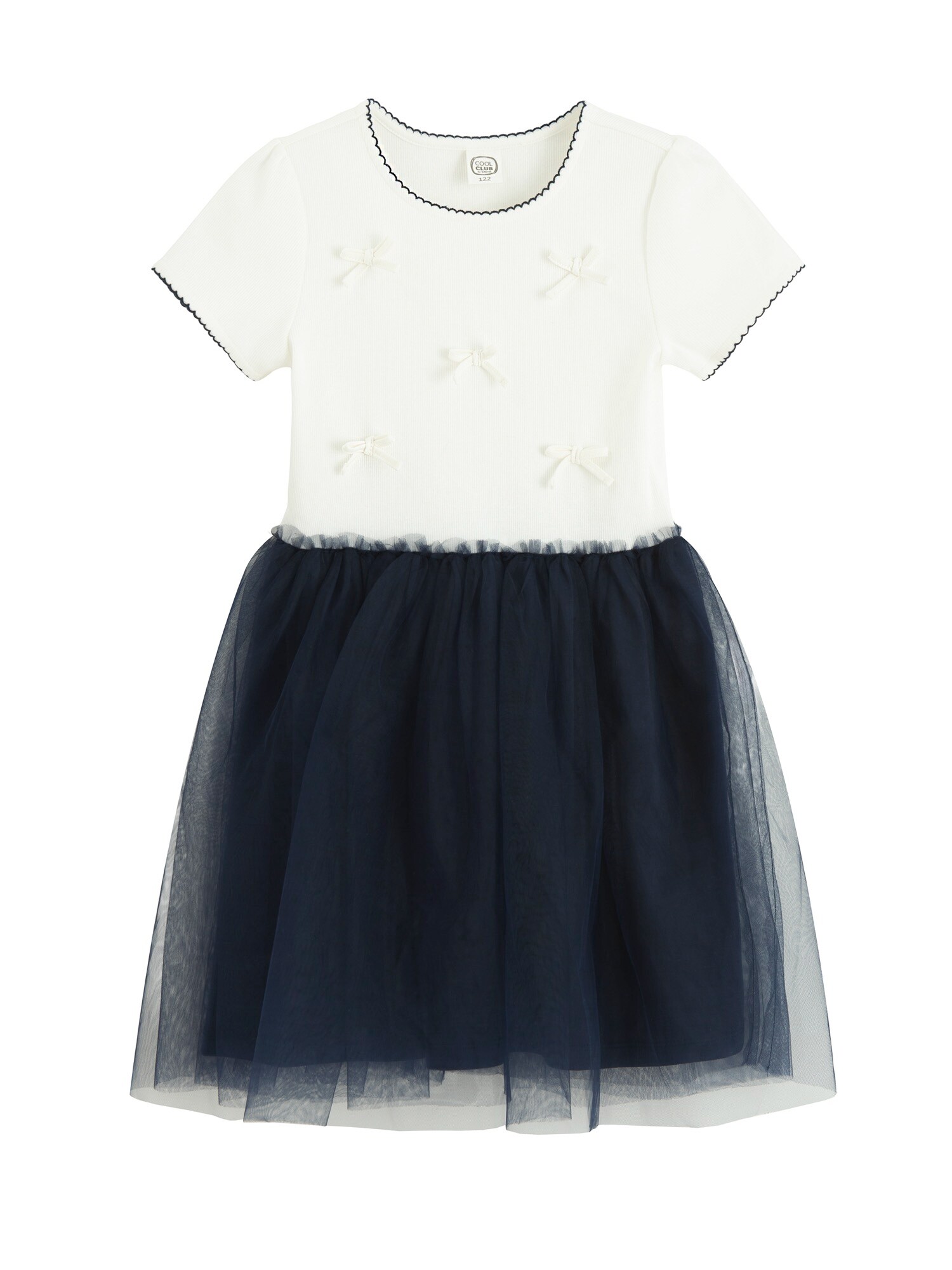 Cool Club Rochie  albastru închis / alb