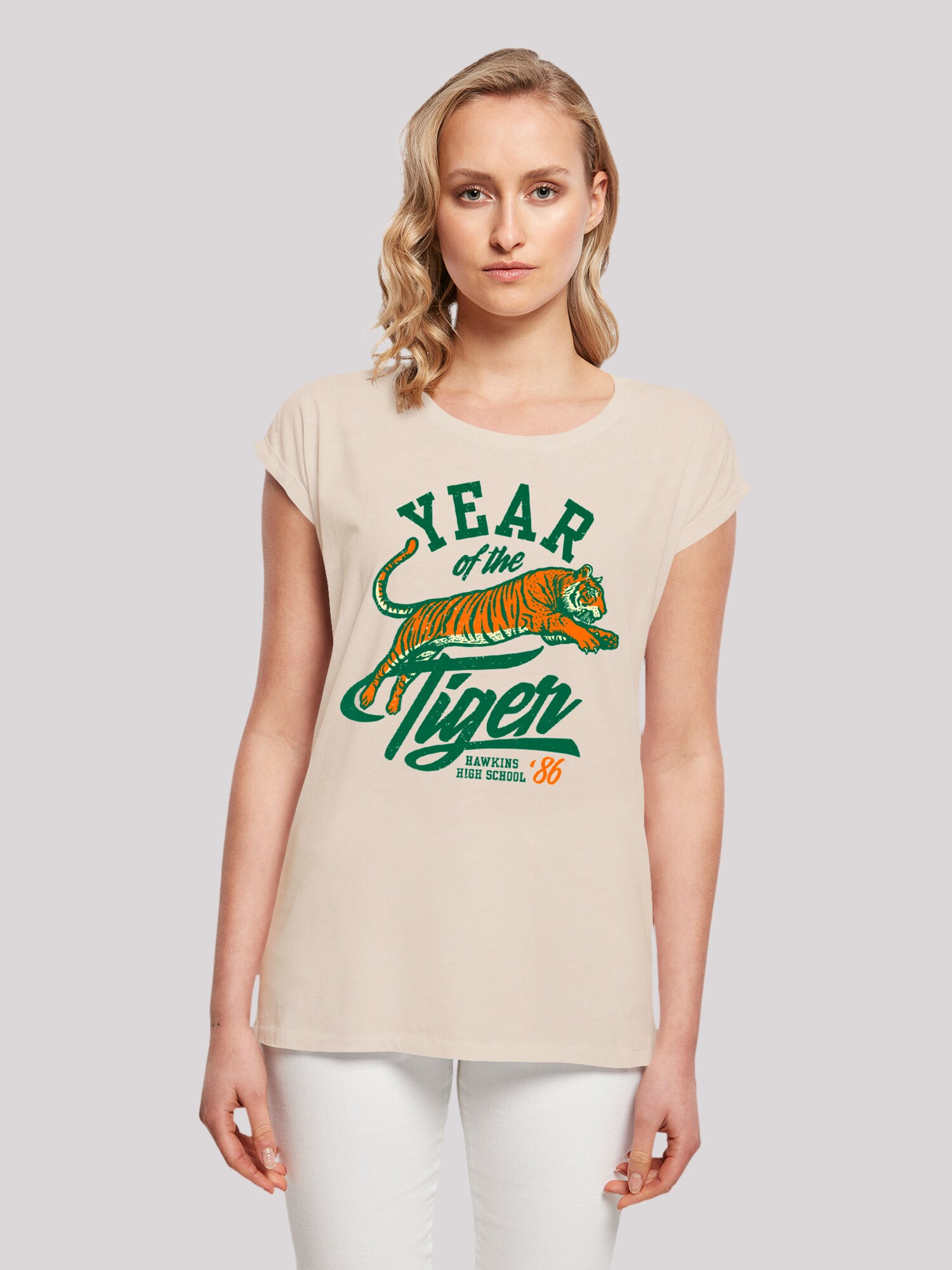 Thumbnail - F4NT4STIC T-Shirt Stranger Things Hawkins Year of The Tiger 86 Netflix TV Series