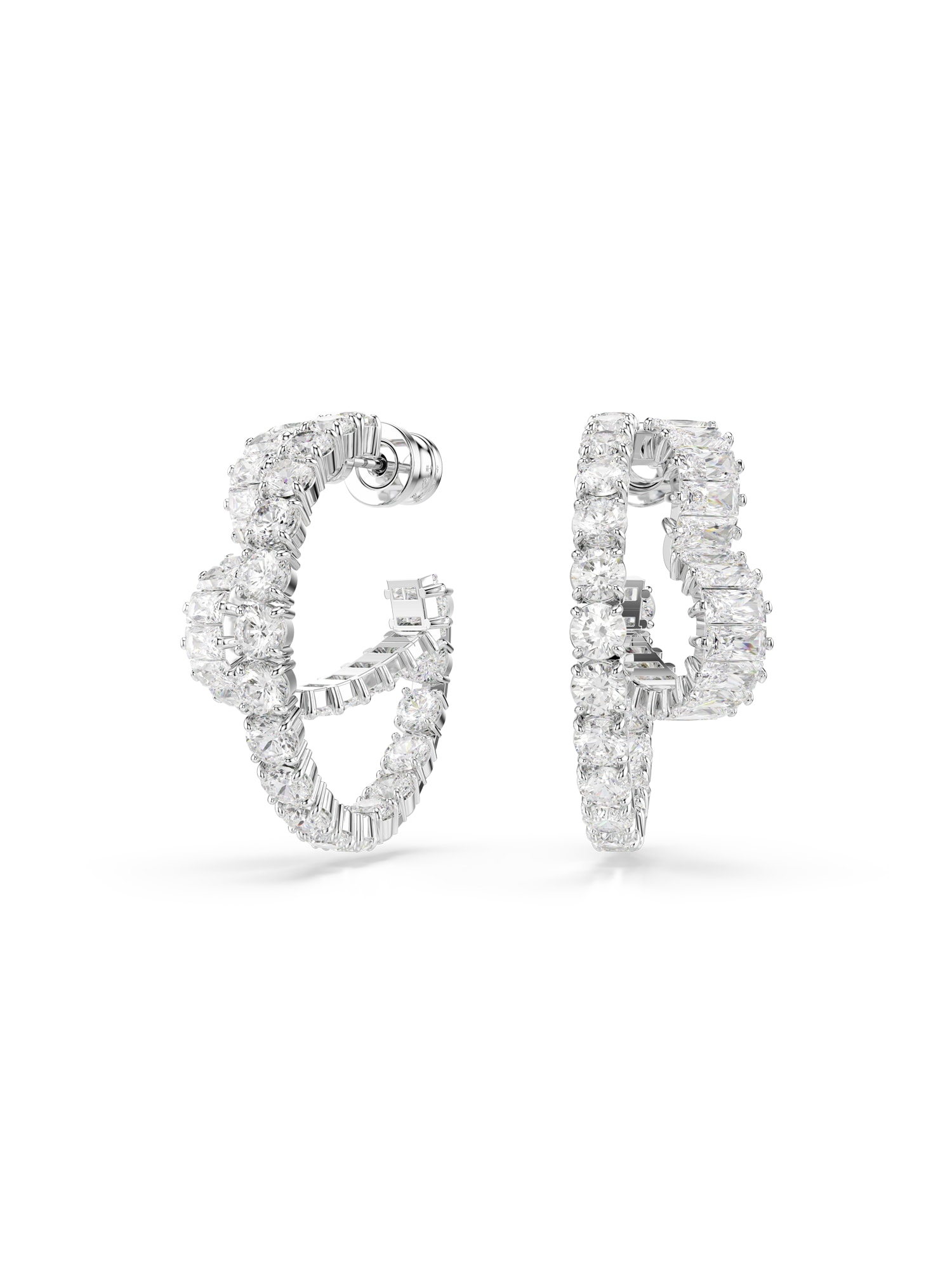 Swarovski Cercei Matrix  argintiu / transparent