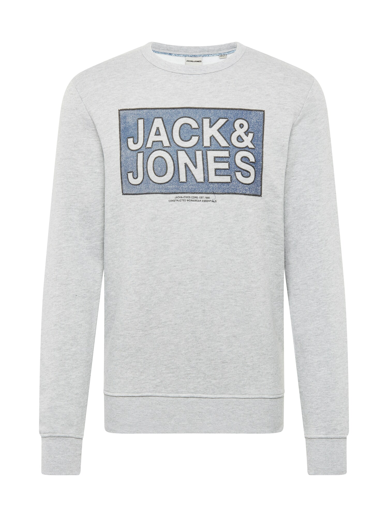 JACK & JONES Megztinis be užsegimo 'TUBE'  margai pilka / pilka
